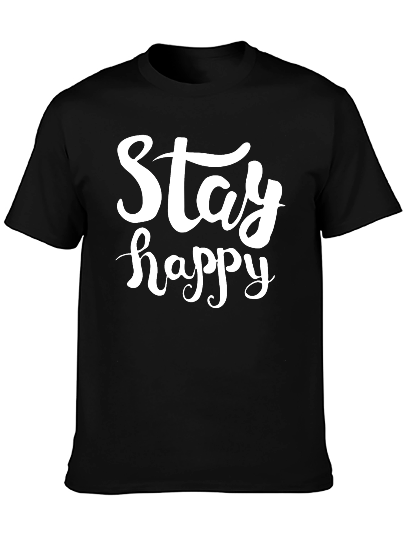 Stay Happy Black T-Shirt