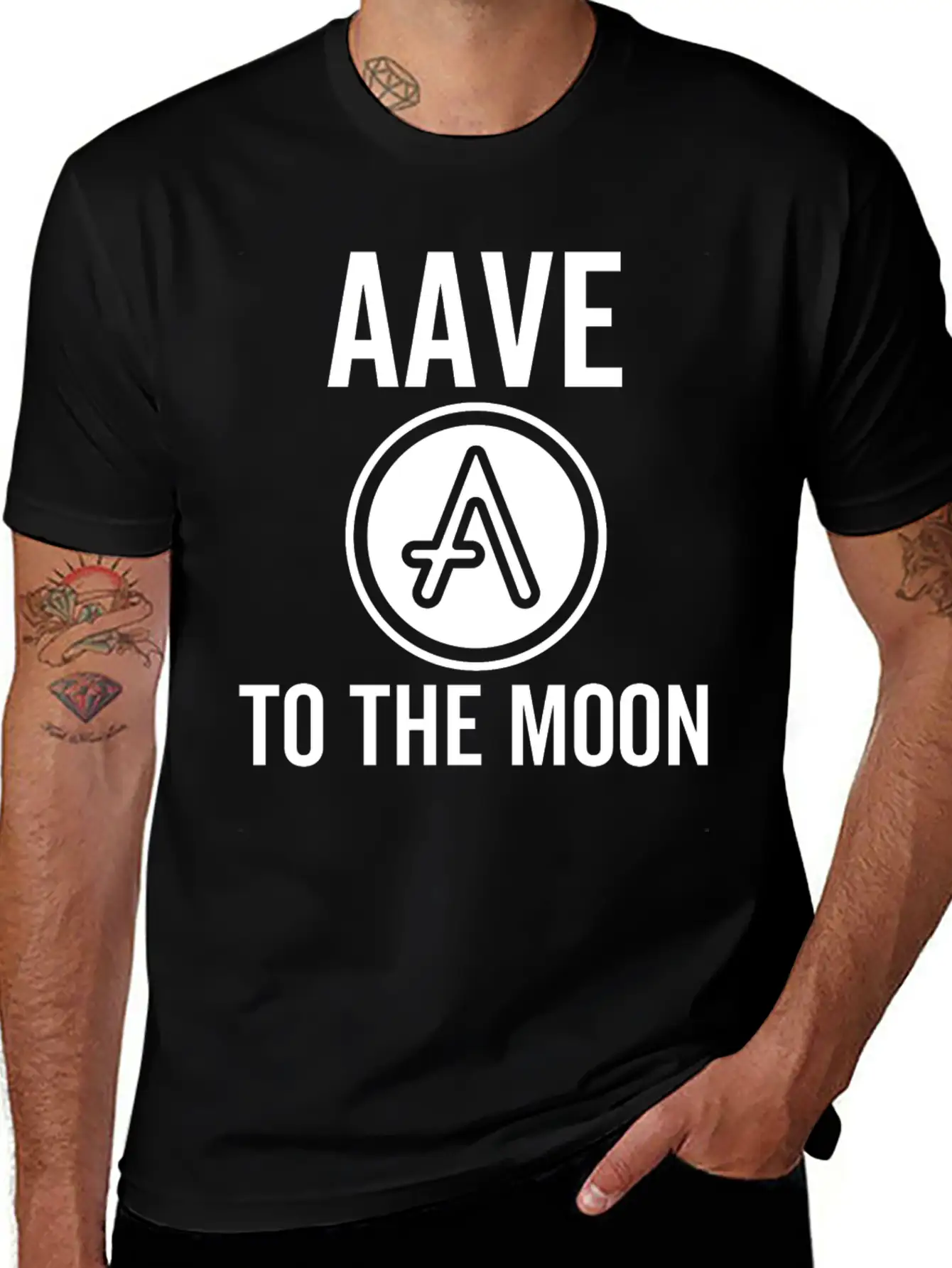 Aave To The Moon Modern Fit Casual T-Shirt – Clean And Versatile Design