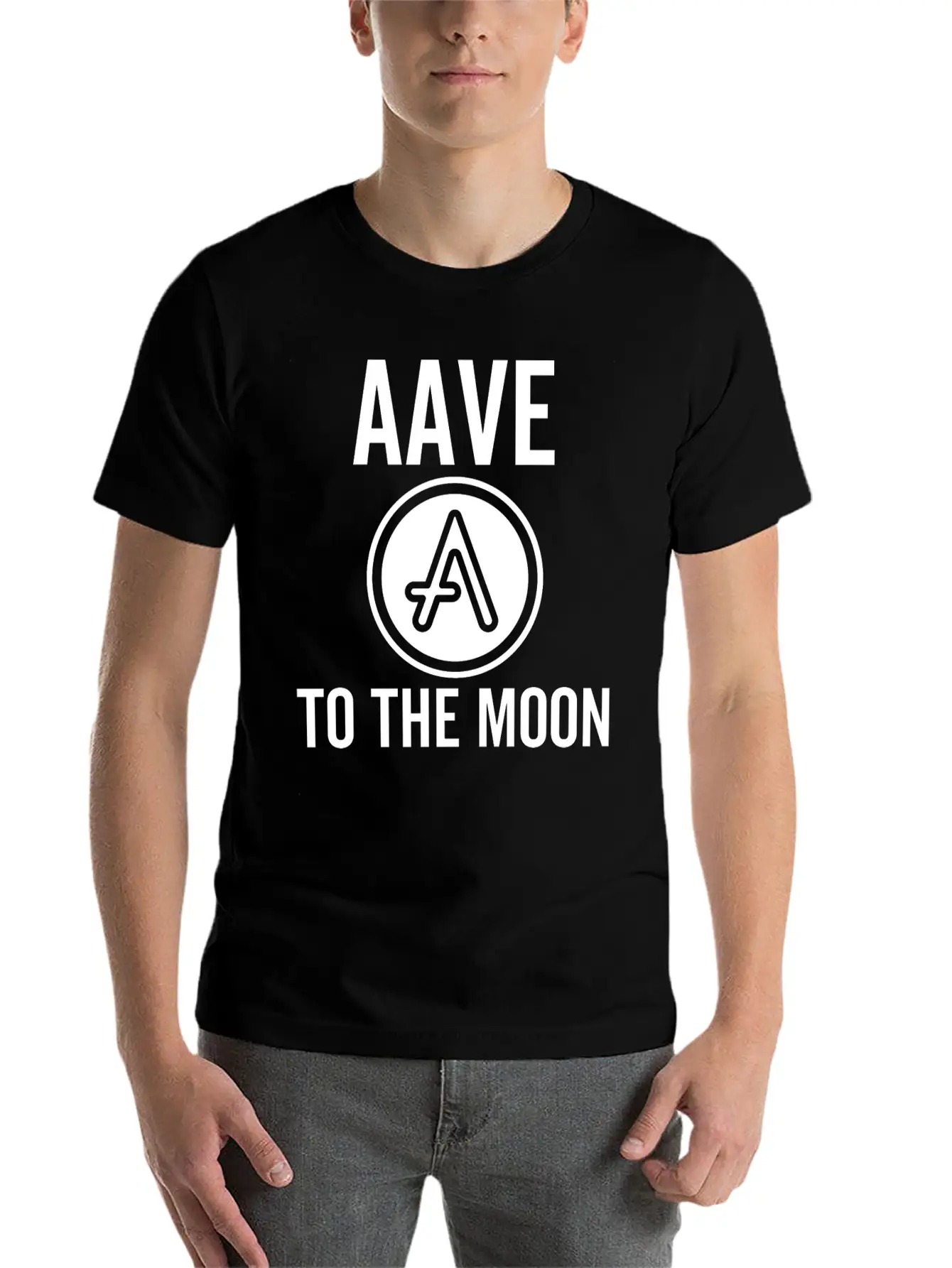 Aave To The Moon Modern Fit Casual T-Shirt – Clean And Versatile Design