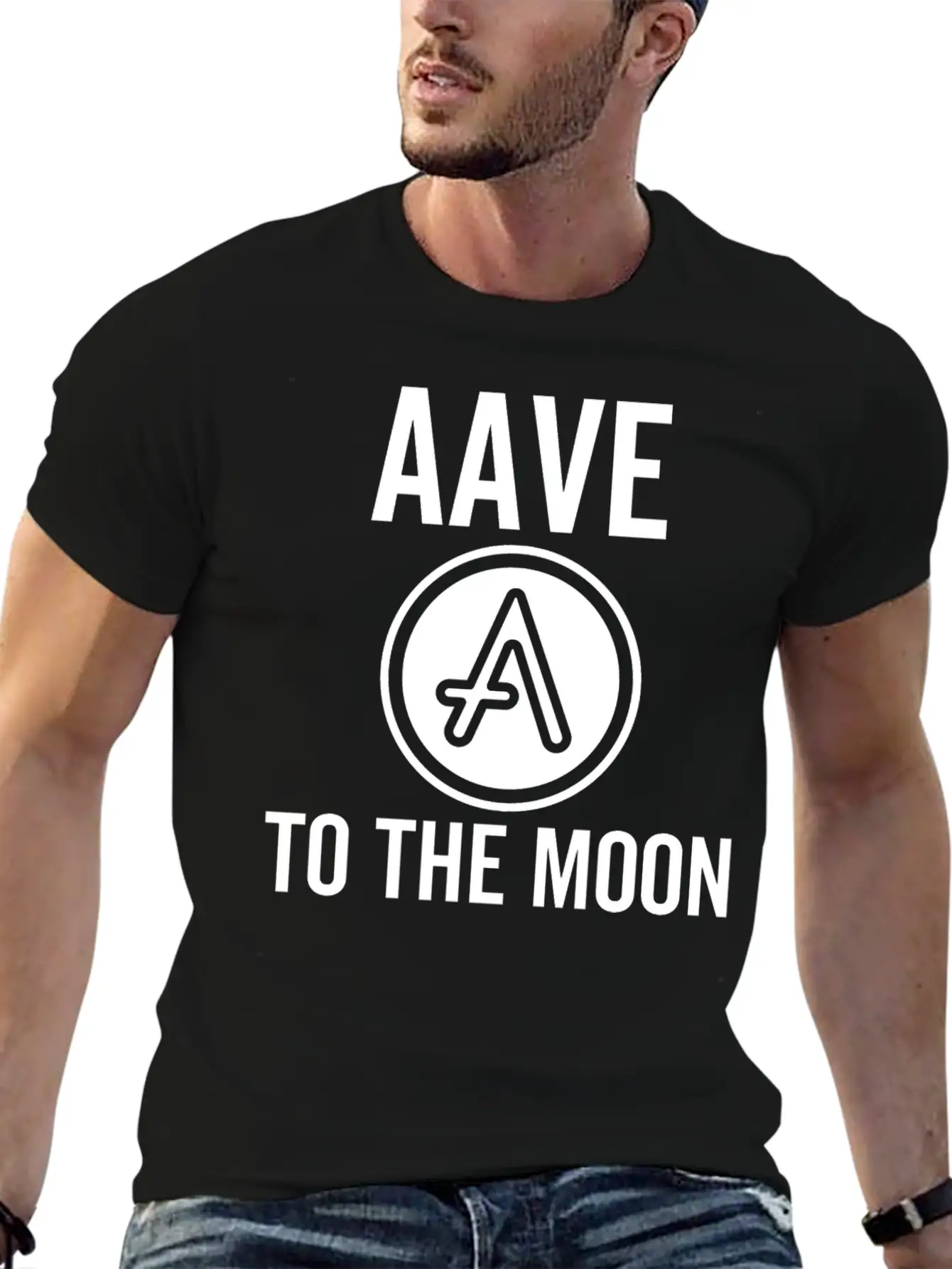 Aave To The Moon Modern Fit Casual T-Shirt – Clean And Versatile Design