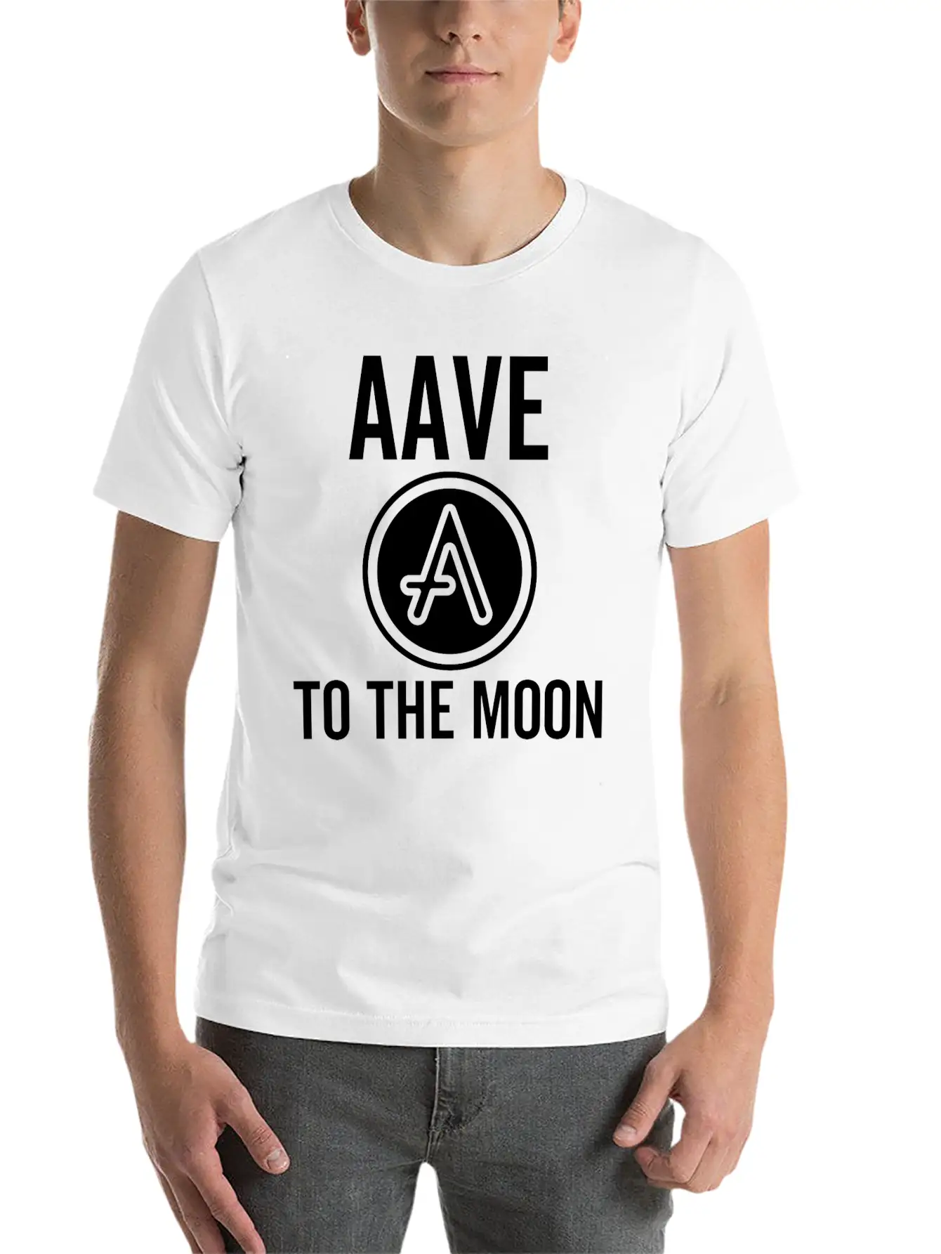 Aave To The Moon Modern Fit Casual T-Shirt – Clean And Versatile Design