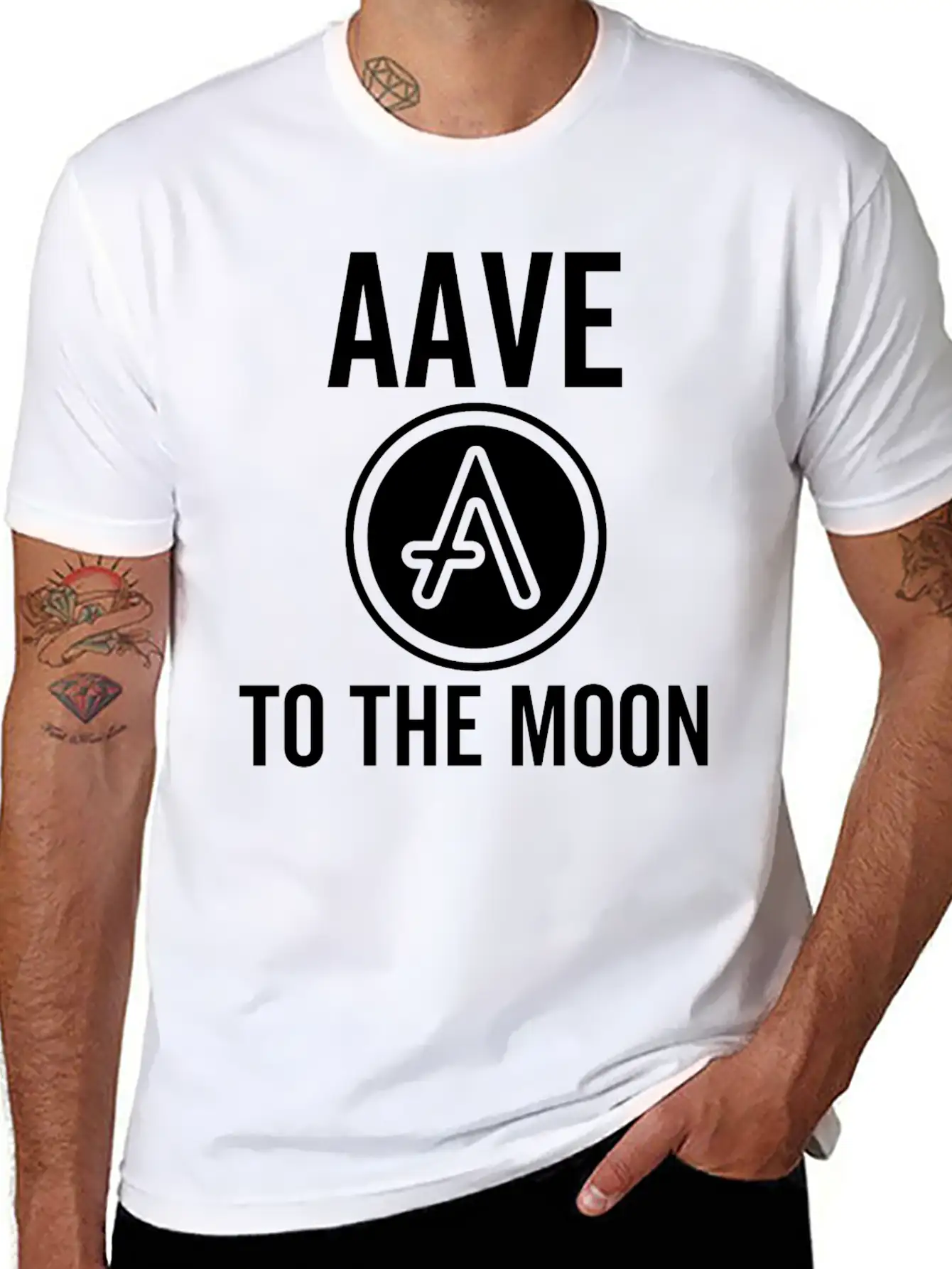 Aave To The Moon Modern Fit Casual T-Shirt – Clean And Versatile Design