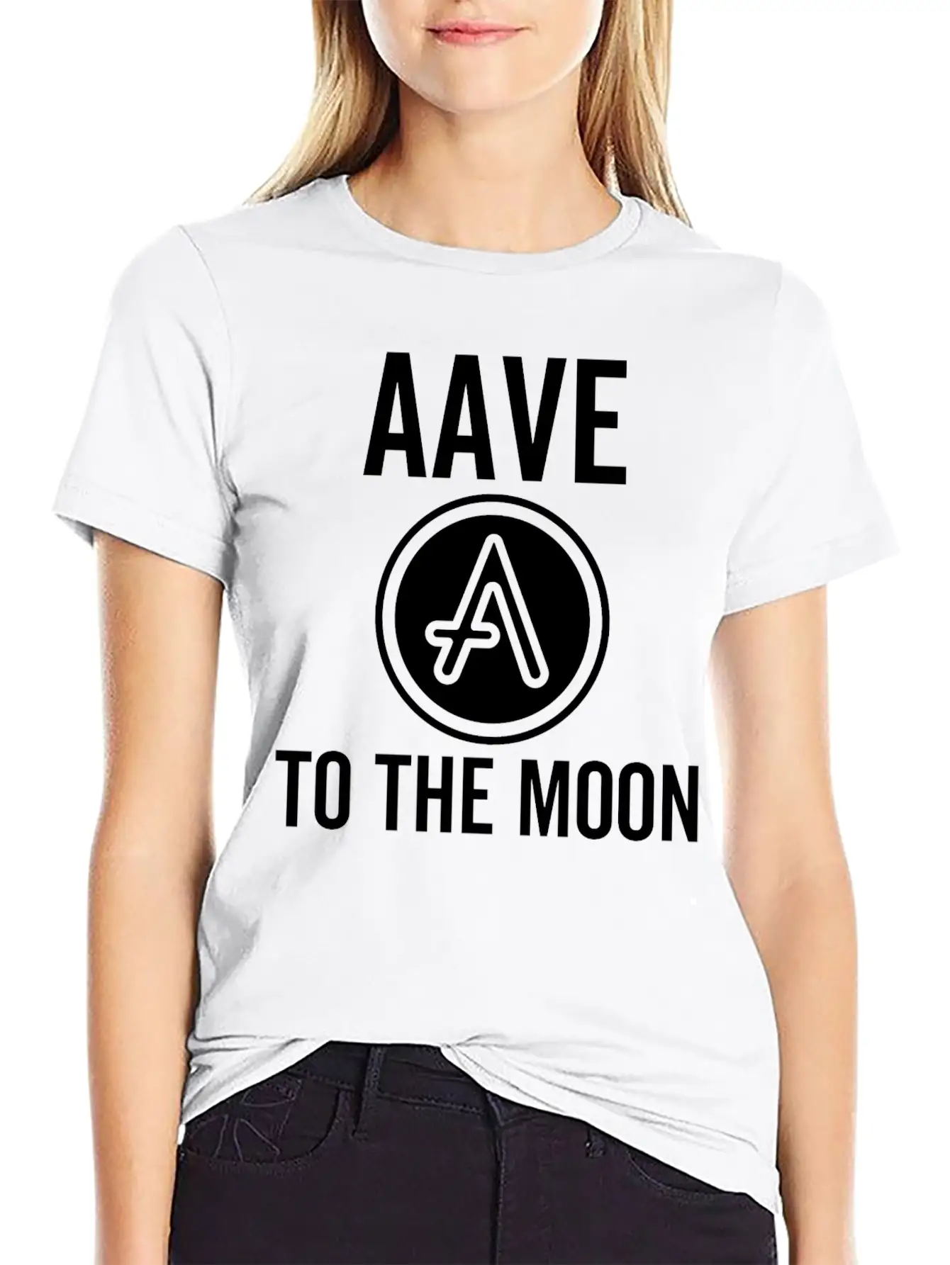 Aave To The Moon Modern Fit Casual T-Shirt – Clean And Versatile Design