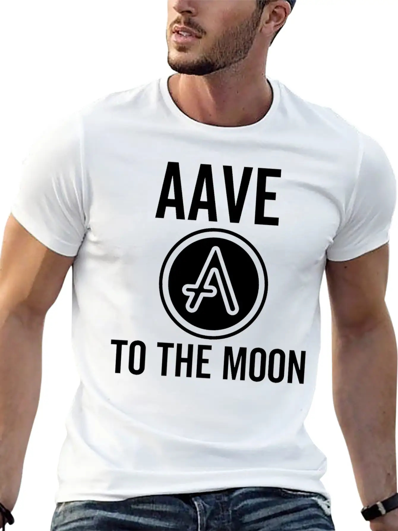 Aave To The Moon Modern Fit Casual T-Shirt – Clean And Versatile Design