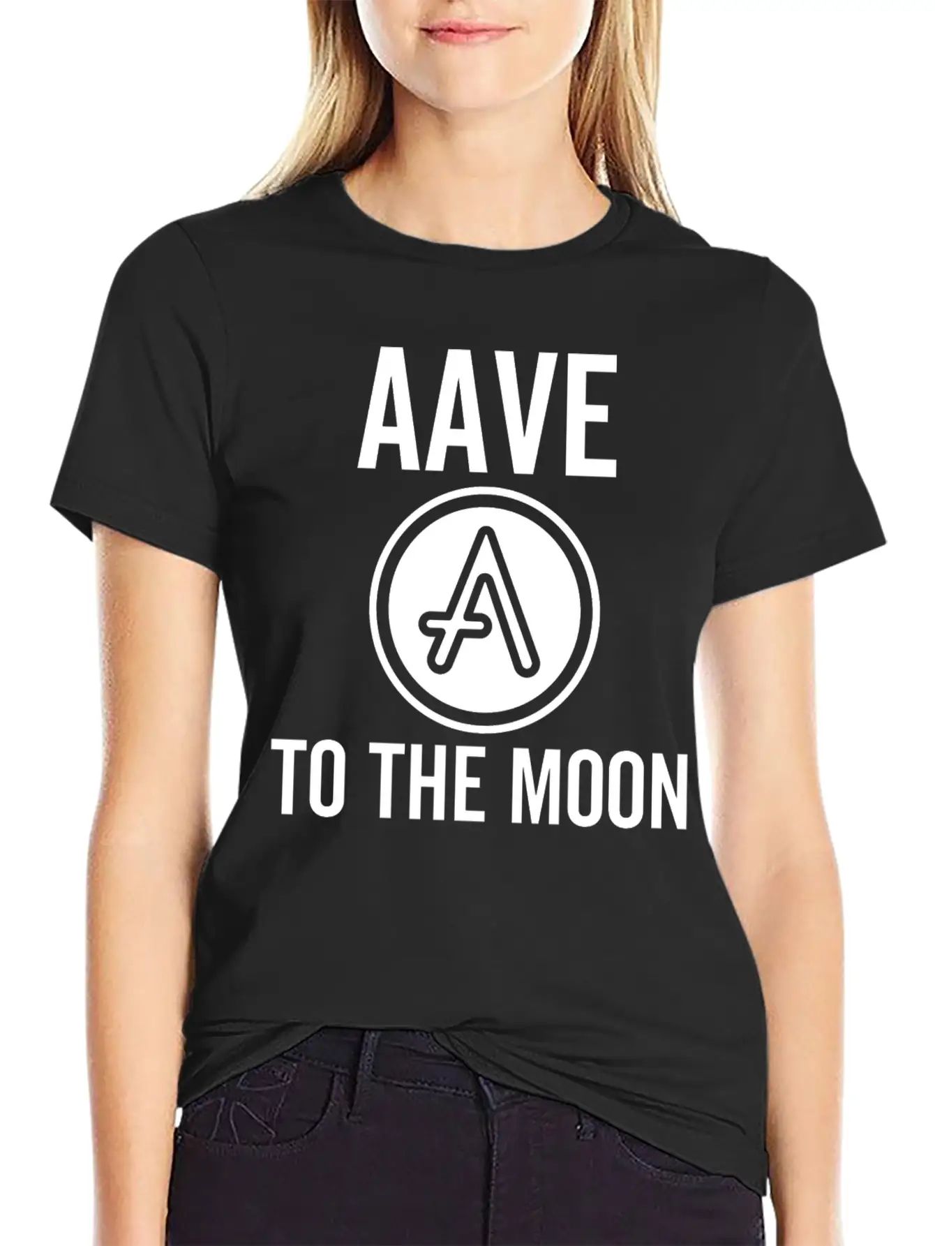 Aave To The Moon Modern Fit Casual T-Shirt – Clean And Versatile Design