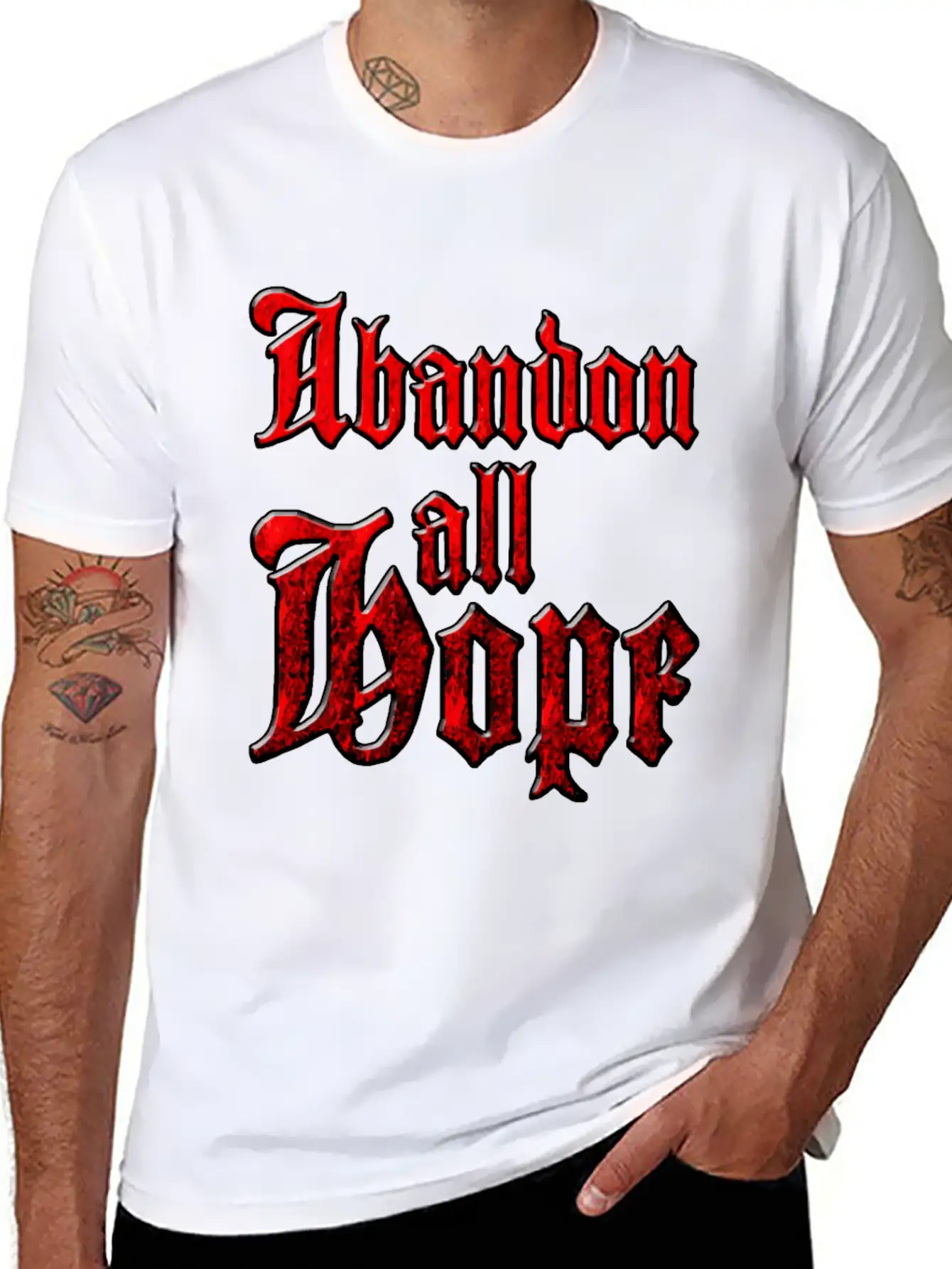 Abandon All Hope Relaxed Everyday Tee – Lightweight And Durable Cotton