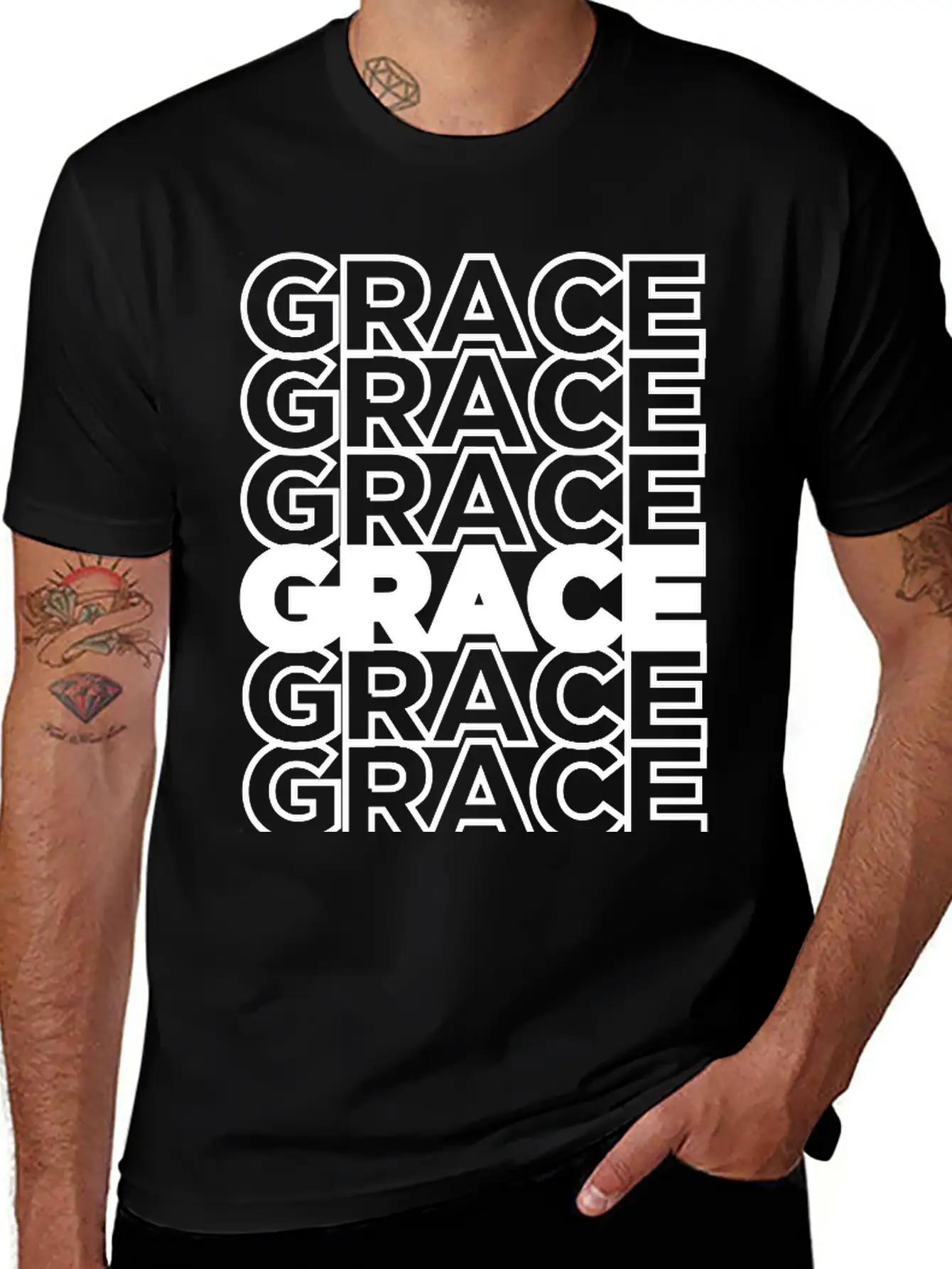 Abounding GRACE - Remix Unisex Casual T-Shirt – Clean Design For Daily Comfort