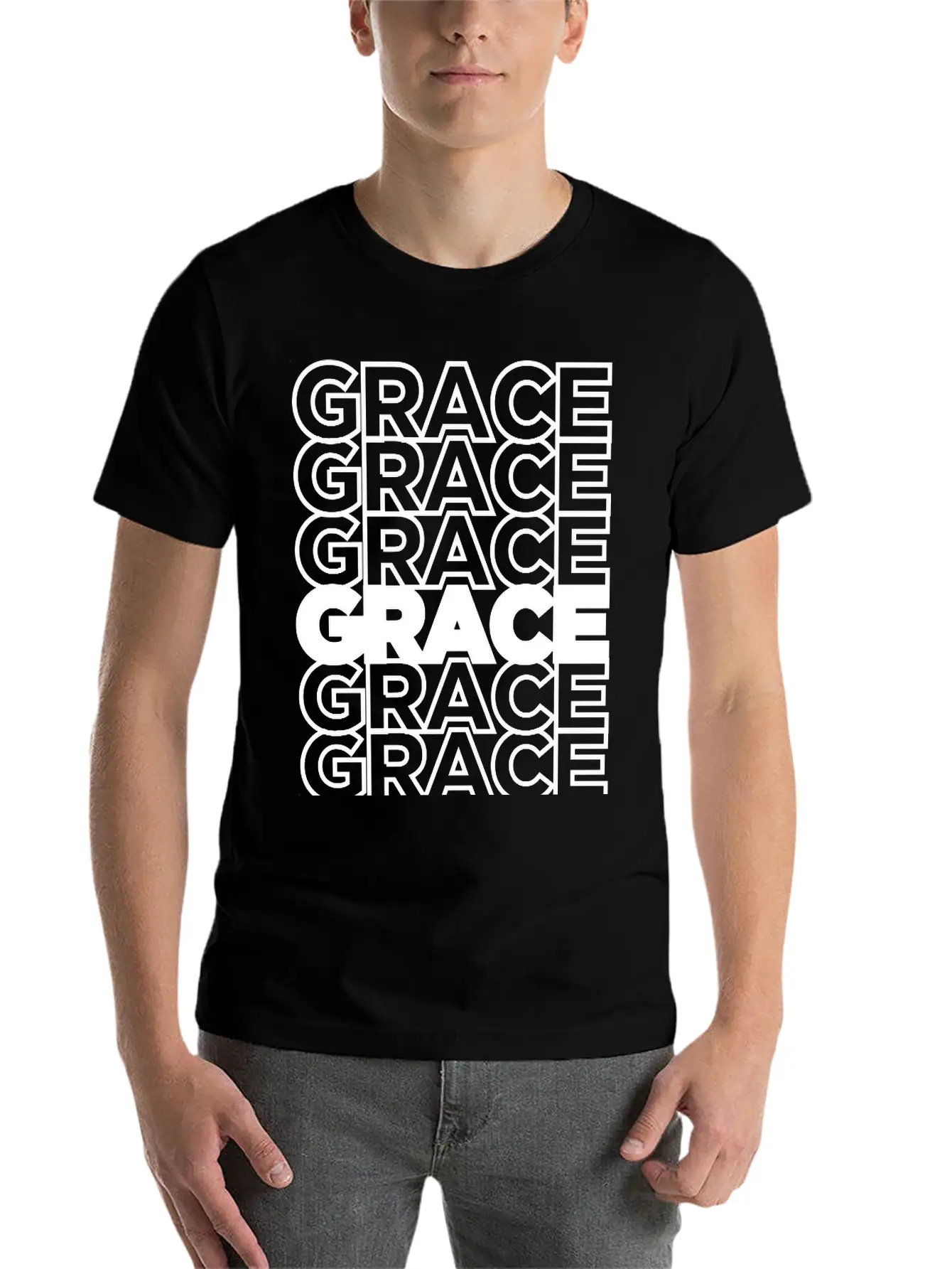 Abounding GRACE - Remix Unisex Casual T-Shirt – Clean Design For Daily Comfort