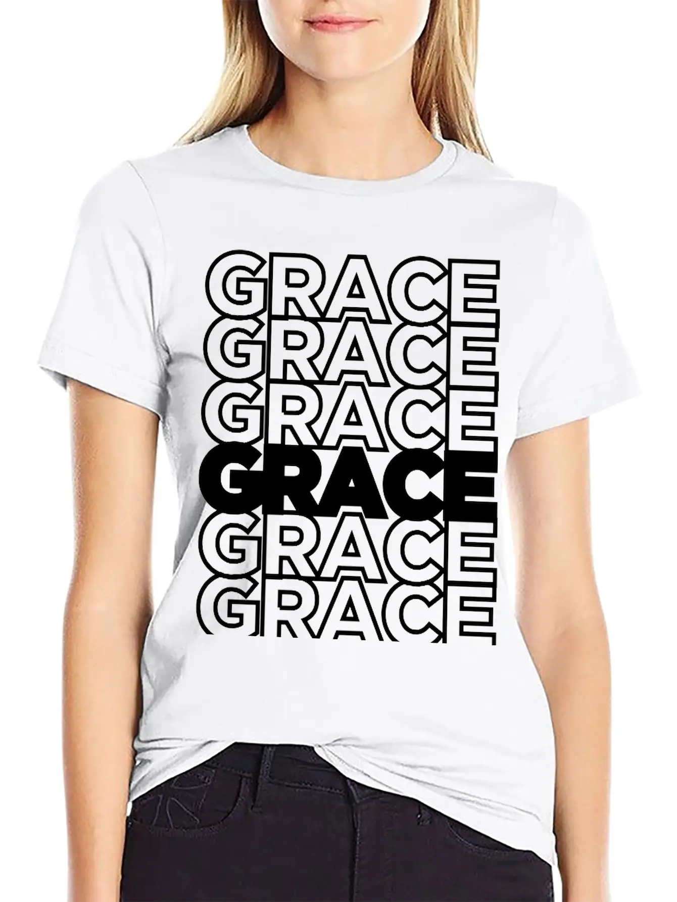 Abounding GRACE - Remix Unisex Casual T-Shirt – Clean Design For Daily Comfort
