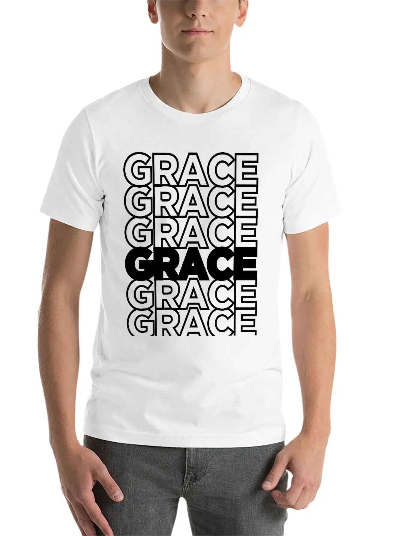 Abounding GRACE - Remix Unisex Casual T-Shirt – Clean Design For Daily Comfort