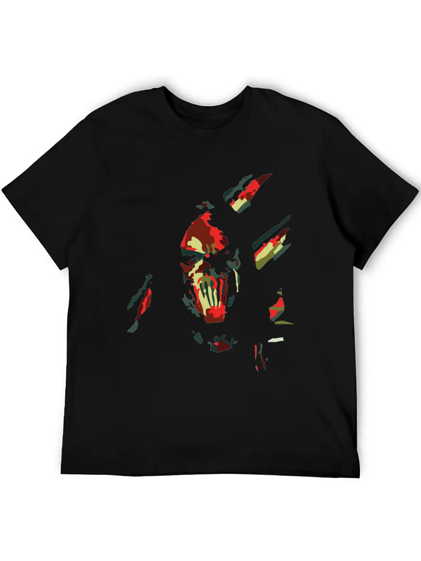 Abstrac Gothic Face Lightweight Cotton T-Shirt – Daily Comfort Graphic Shirt