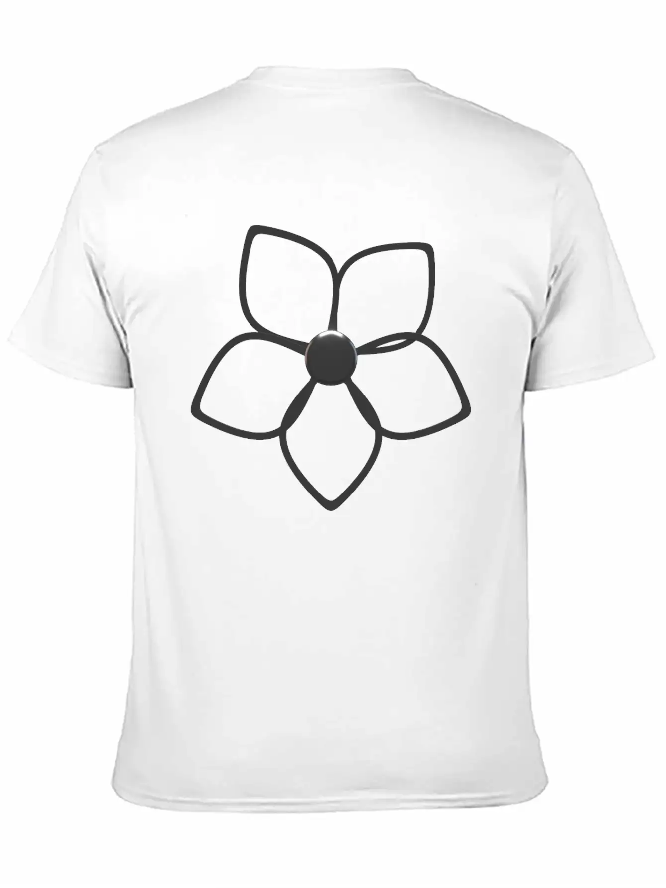 Abstract 3D Metallic Silver Flower Lightweight Cotton T-Shirt – Daily Comfort Graphic Shirt