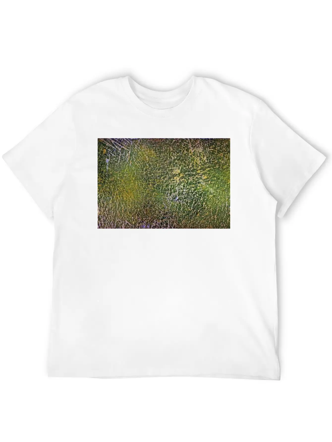 Abstract Art - Green / Yellow - Artist / Painting Stylish Everyday T-Shirt – Unisex Basic Cotton Tee