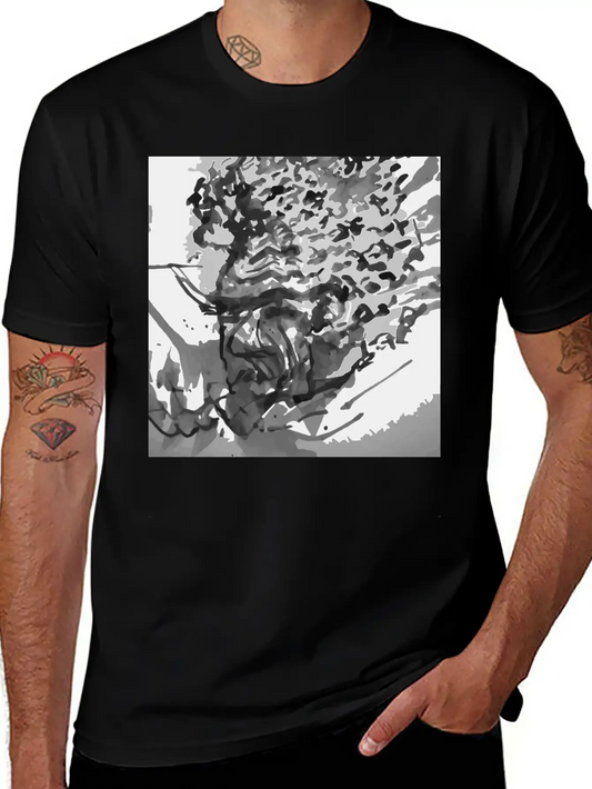 Abstract Essential Cotton Tee For Daily Outfits – Unisex Style