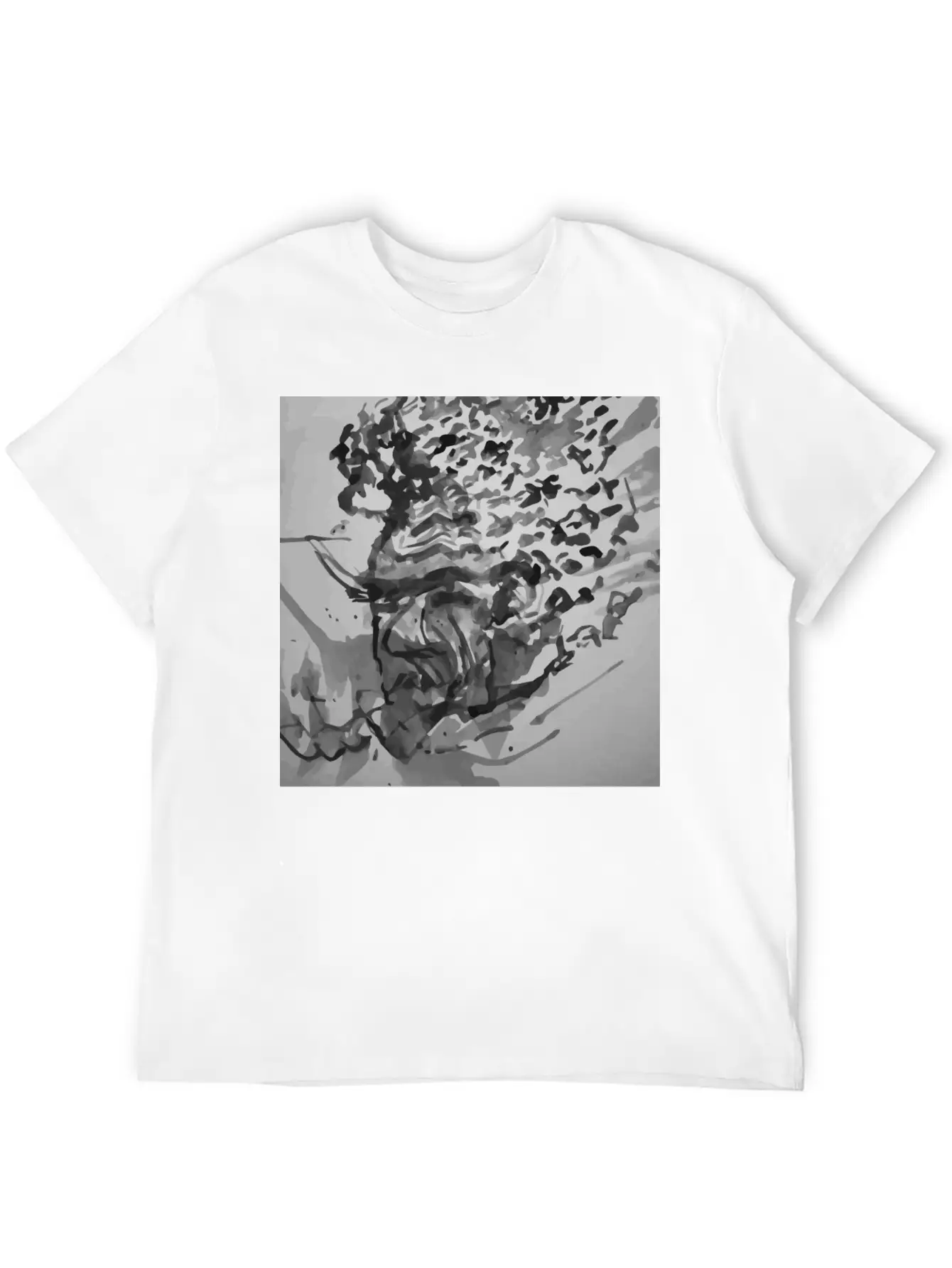 Abstract Essential Cotton Tee For Daily Outfits – Unisex Style