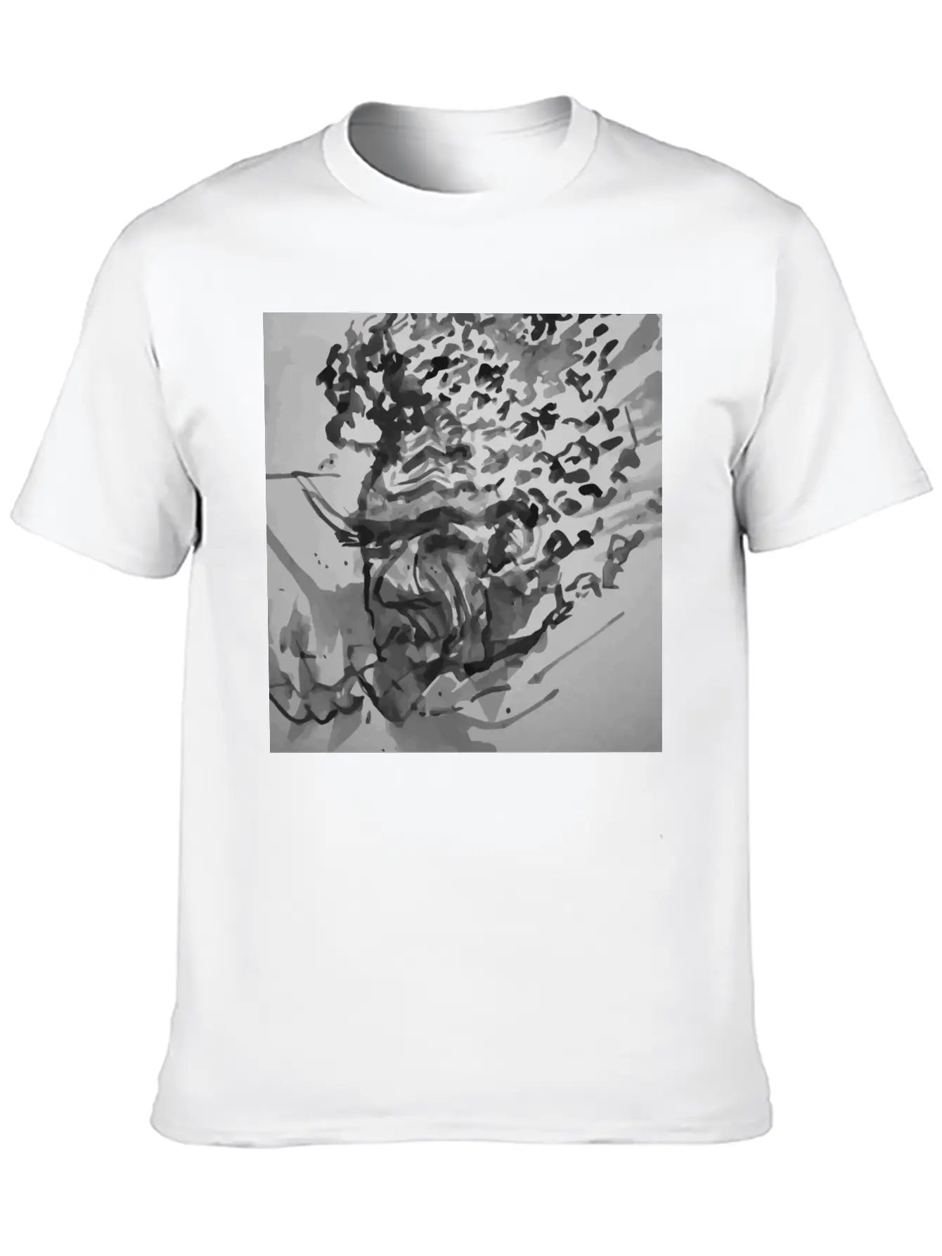 Abstract Essential Cotton Tee For Daily Outfits – Unisex Style