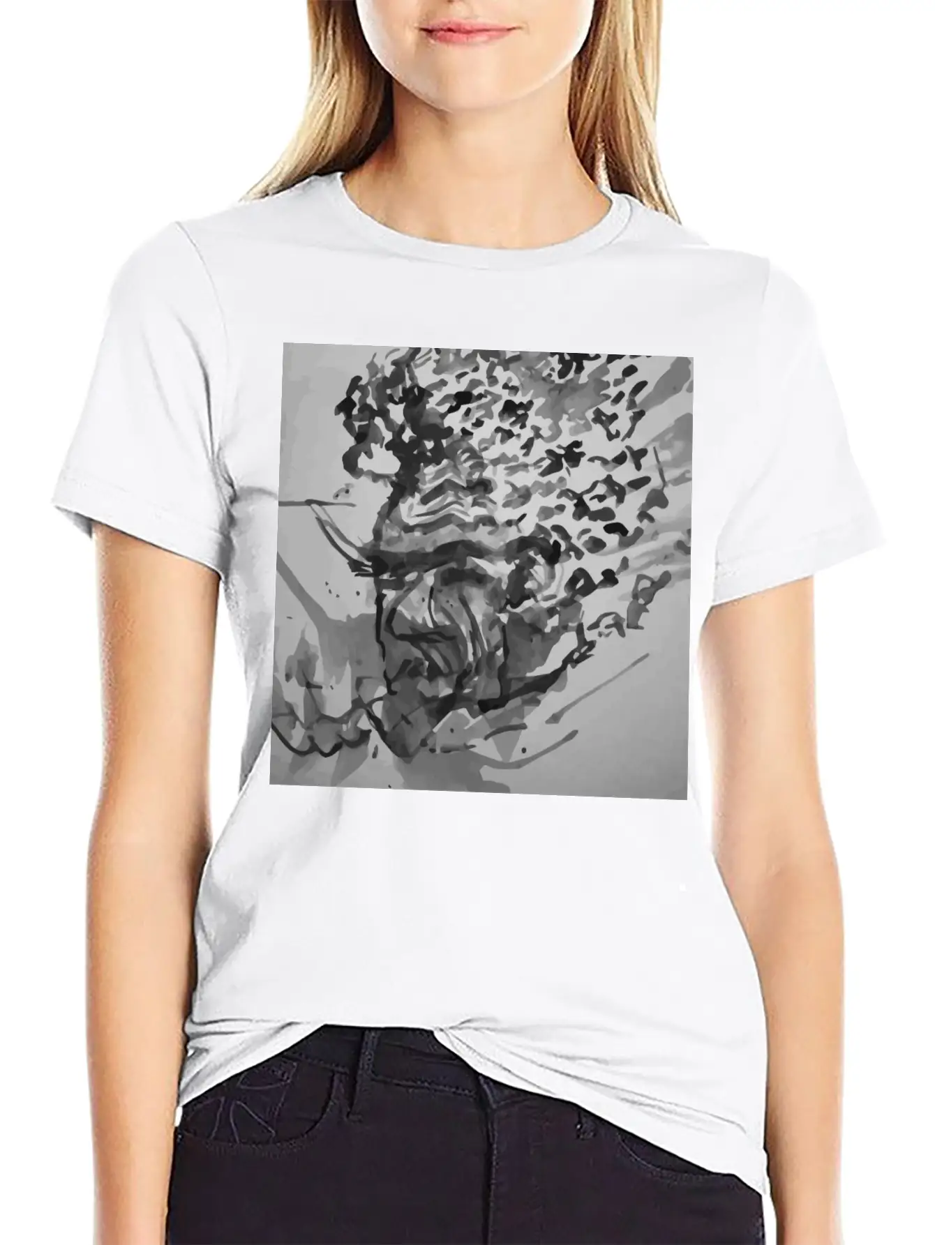 Abstract Essential Cotton Tee For Daily Outfits – Unisex Style