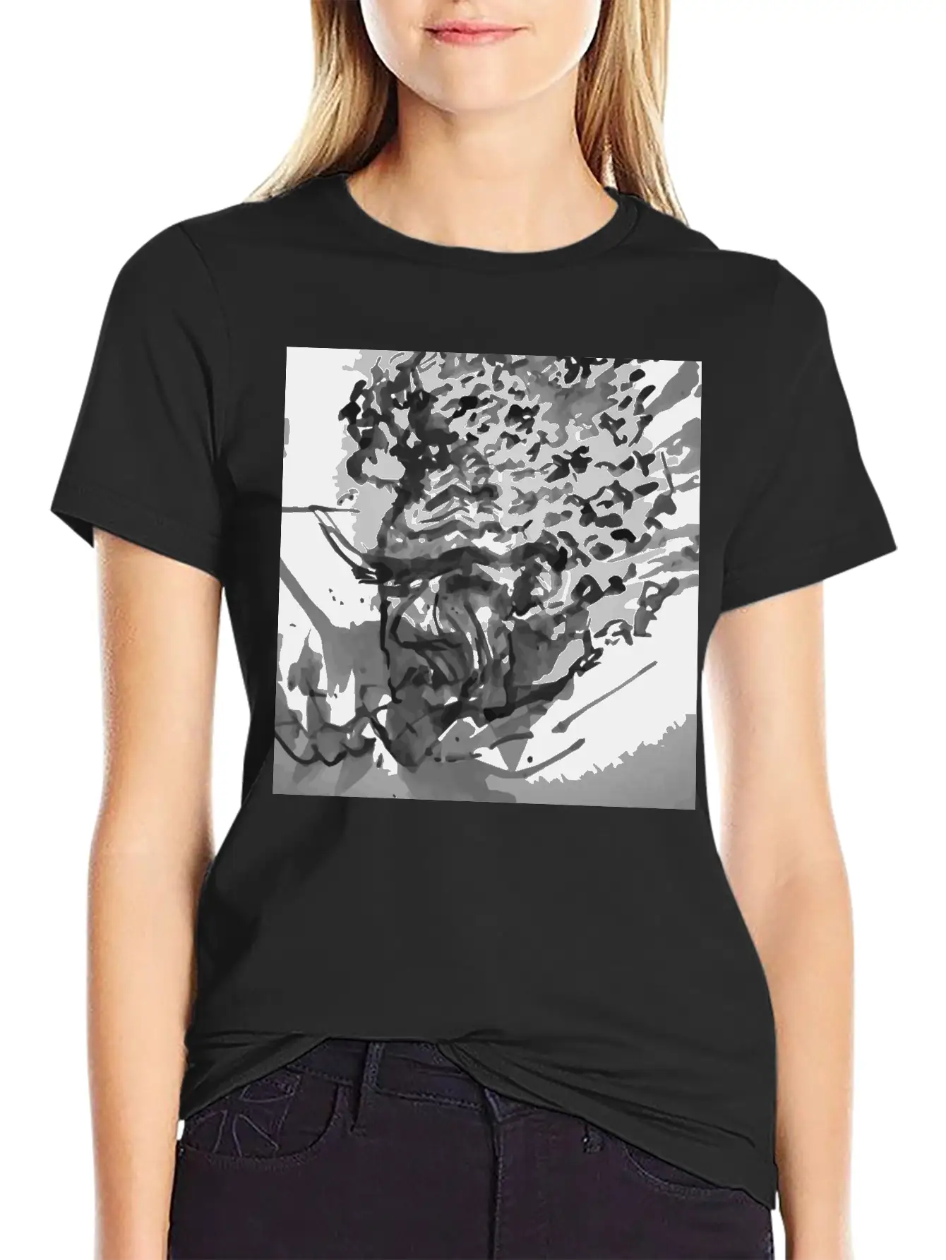 Abstract Essential Cotton Tee For Daily Outfits – Unisex Style