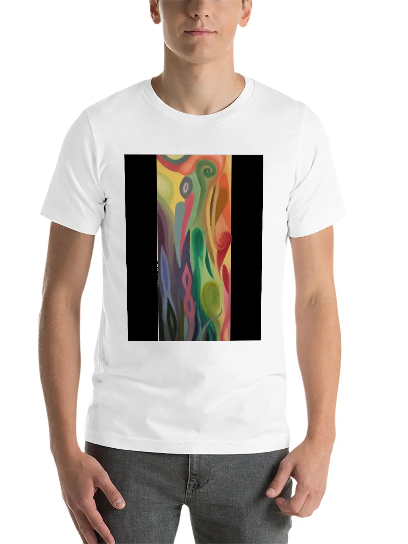 Abstract Flower Painting By Jason Signor Soft Cotton Short Sleeve Tee – Unisex Wardrobe Staple