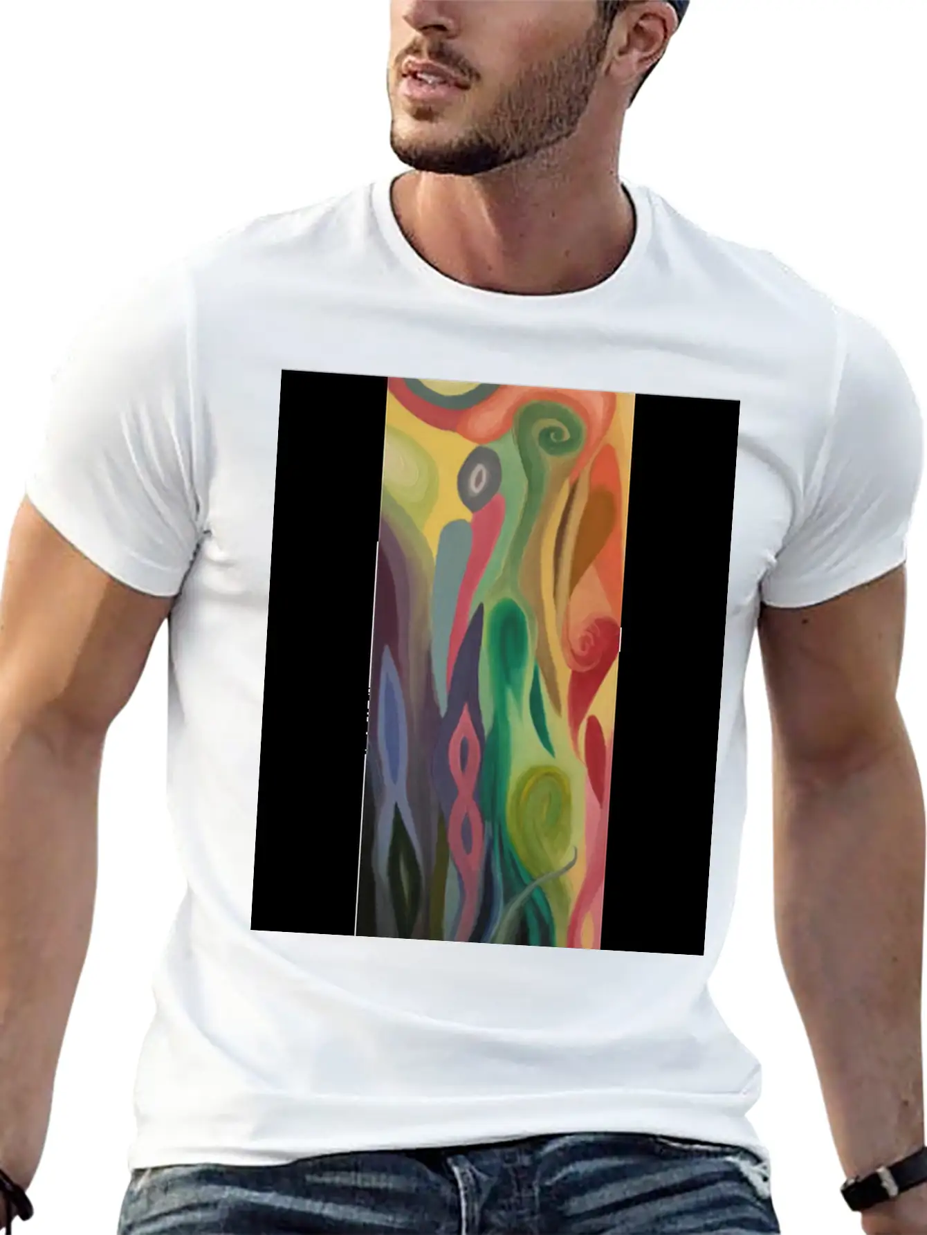 Abstract Flower Painting By Jason Signor Soft Cotton Short Sleeve Tee – Unisex Wardrobe Staple