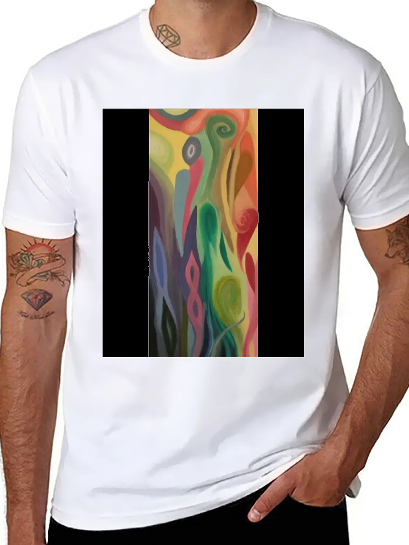 Abstract Flower Painting By Jason Signor Soft Cotton Short Sleeve Tee – Unisex Wardrobe Staple