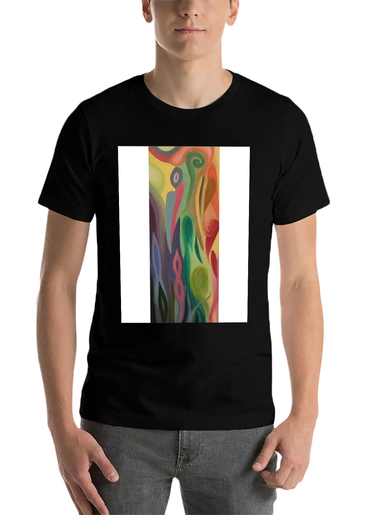 Abstract Flower Painting By Jason Signor Soft Cotton Short Sleeve Tee – Unisex Wardrobe Staple