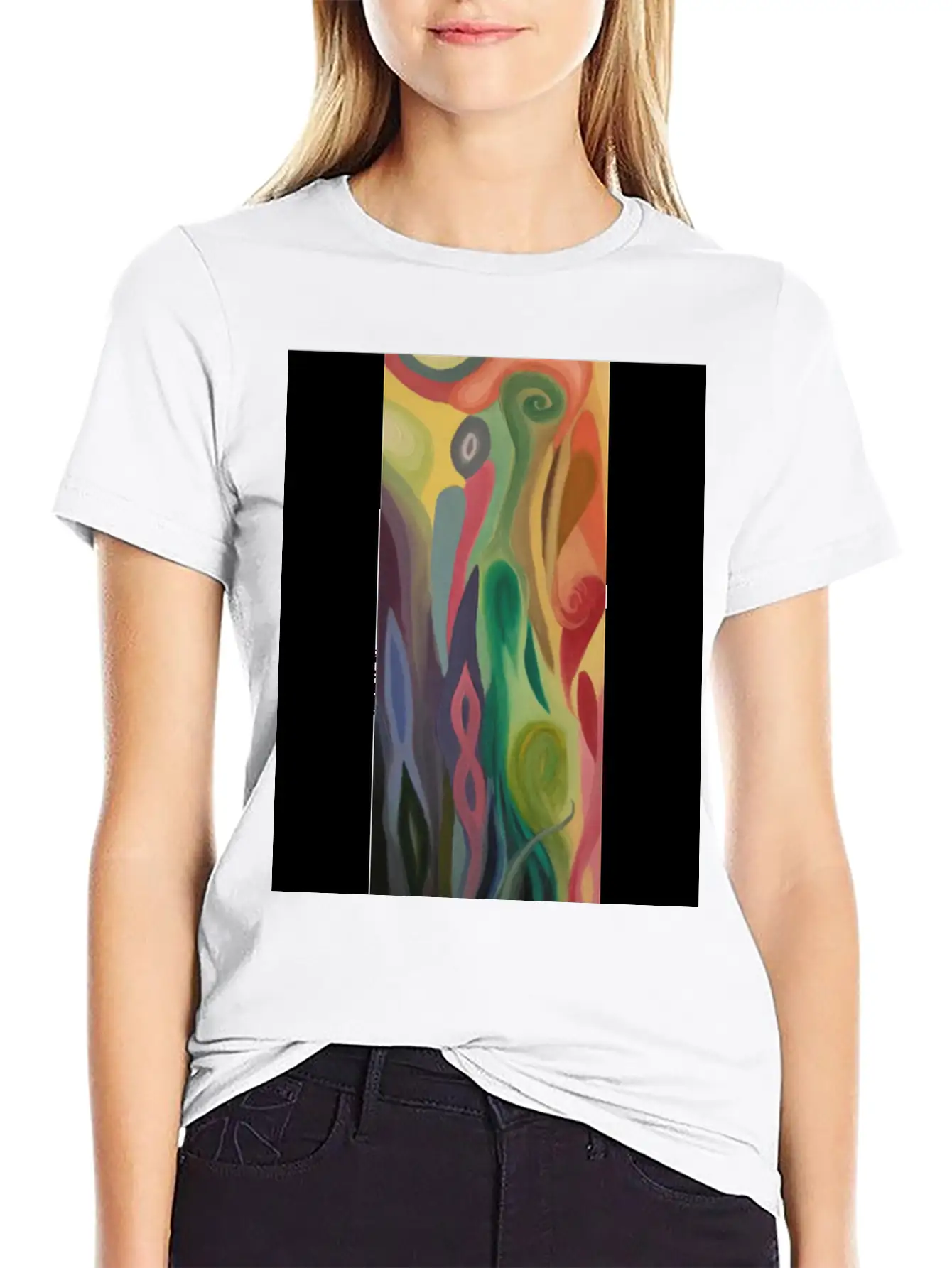 Abstract Flower Painting By Jason Signor Soft Cotton Short Sleeve Tee – Unisex Wardrobe Staple