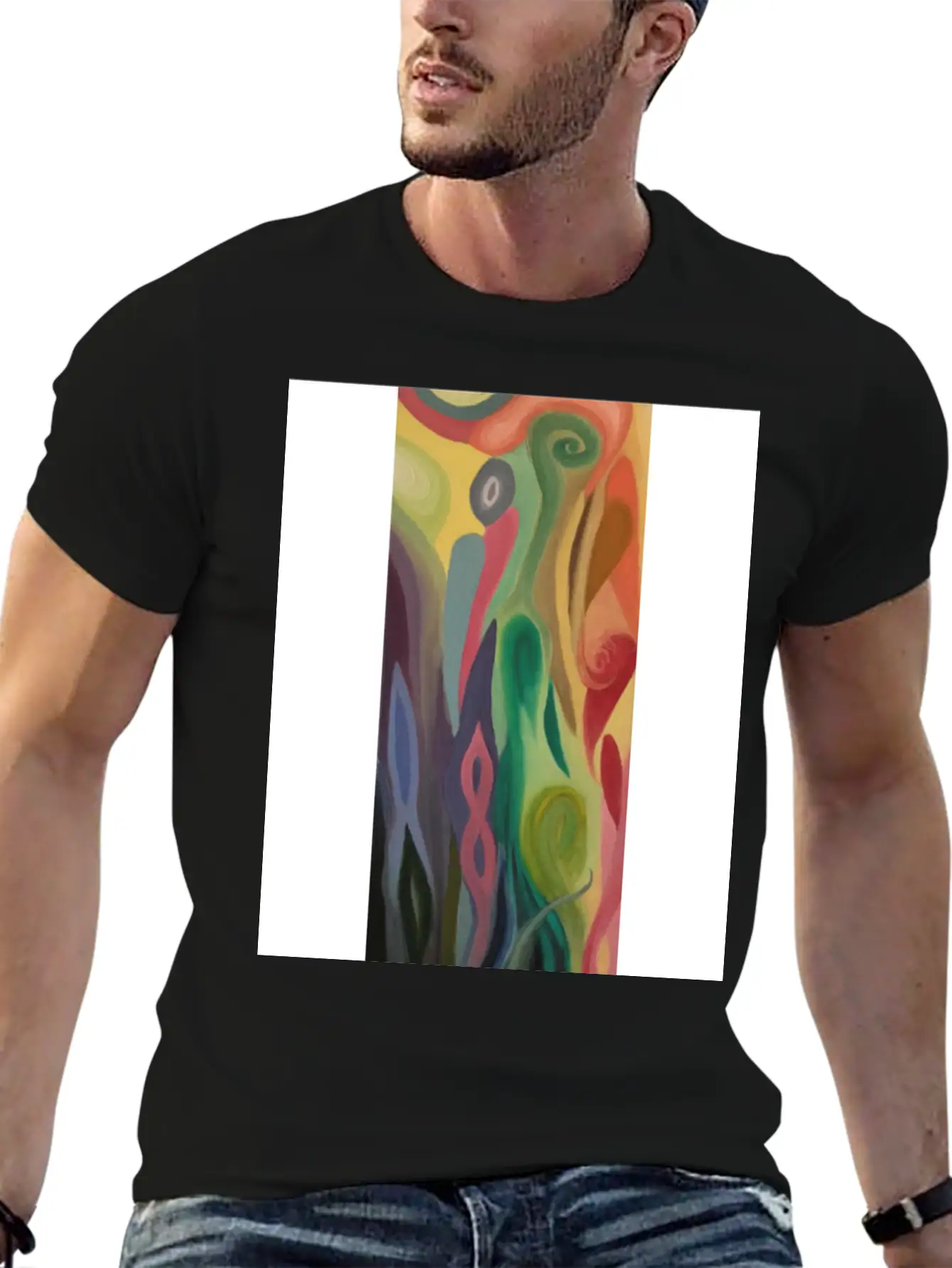 Abstract Flower Painting By Jason Signor Soft Cotton Short Sleeve Tee – Unisex Wardrobe Staple