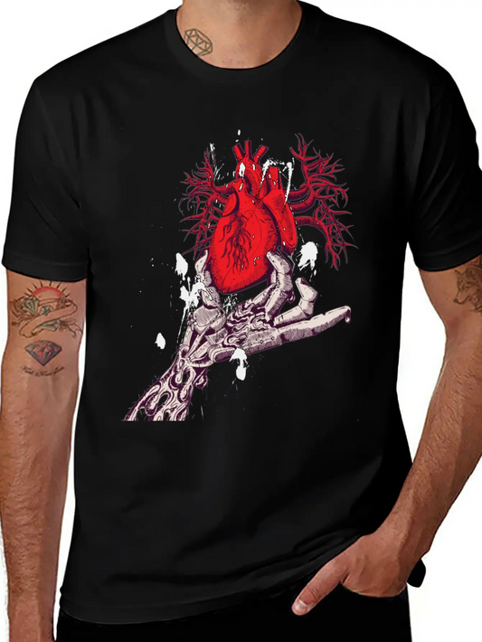 Abstract Heart Hand Graffiti Vector Image Cartoon Unisex Casual T-Shirt – Clean Design For Daily Comfort