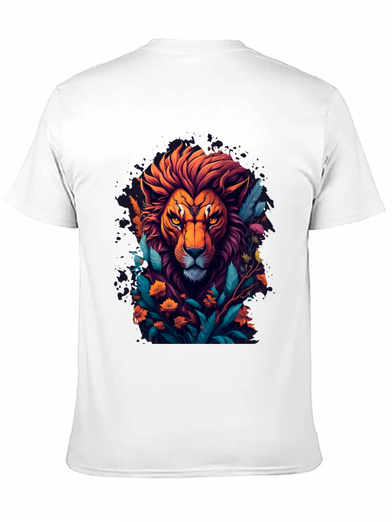 Abstract Lion Lightweight Cotton T-Shirt – Daily Comfort Graphic Shirt