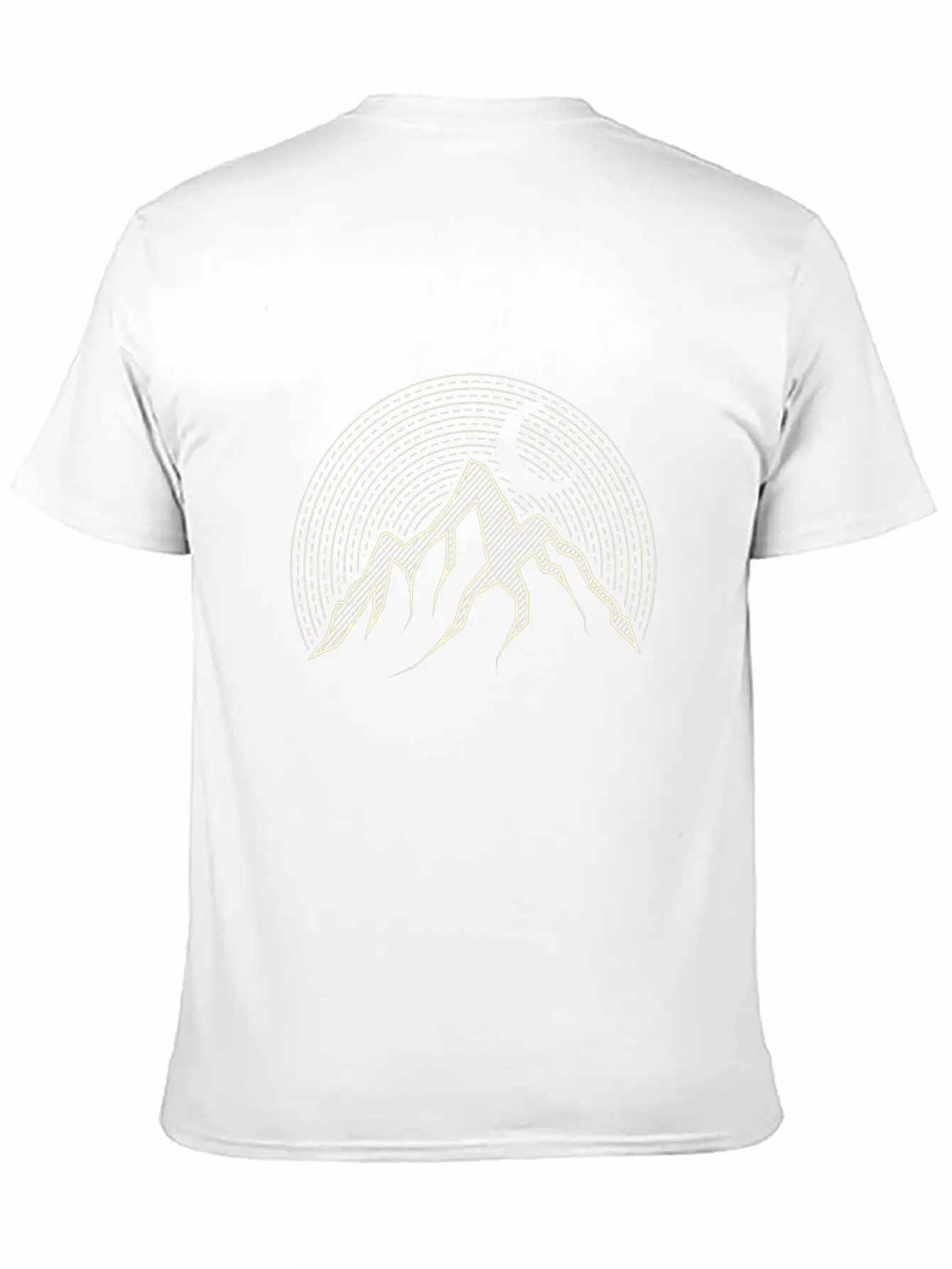 Abstract Mountain Camping Illustration Gift Lightweight Cotton T-Shirt – Daily Comfort Graphic Shirt