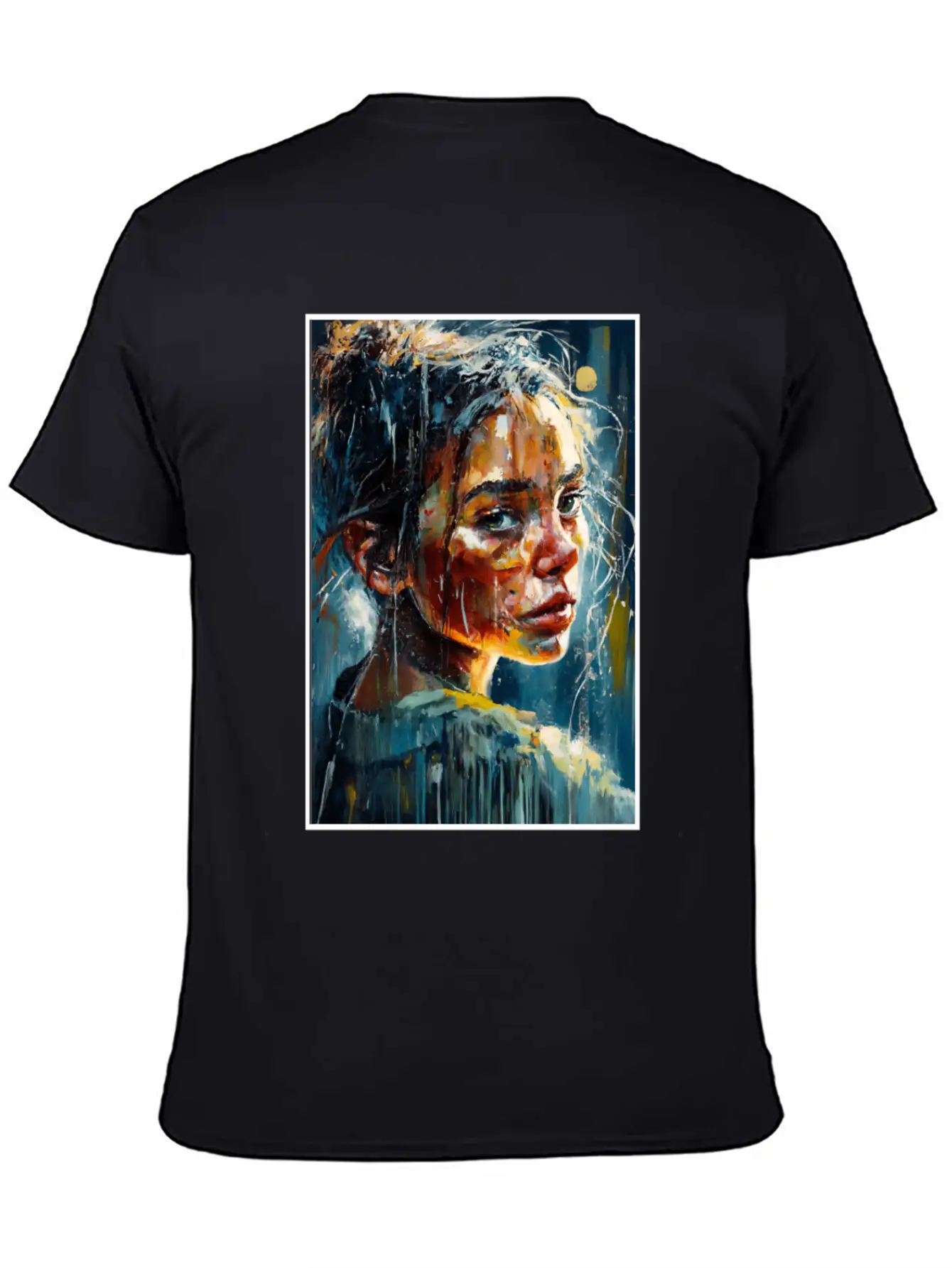 Abstract Sad Girl Unhappy People Sadness Soft Cotton Short Sleeve Tee – Unisex Wardrobe Staple