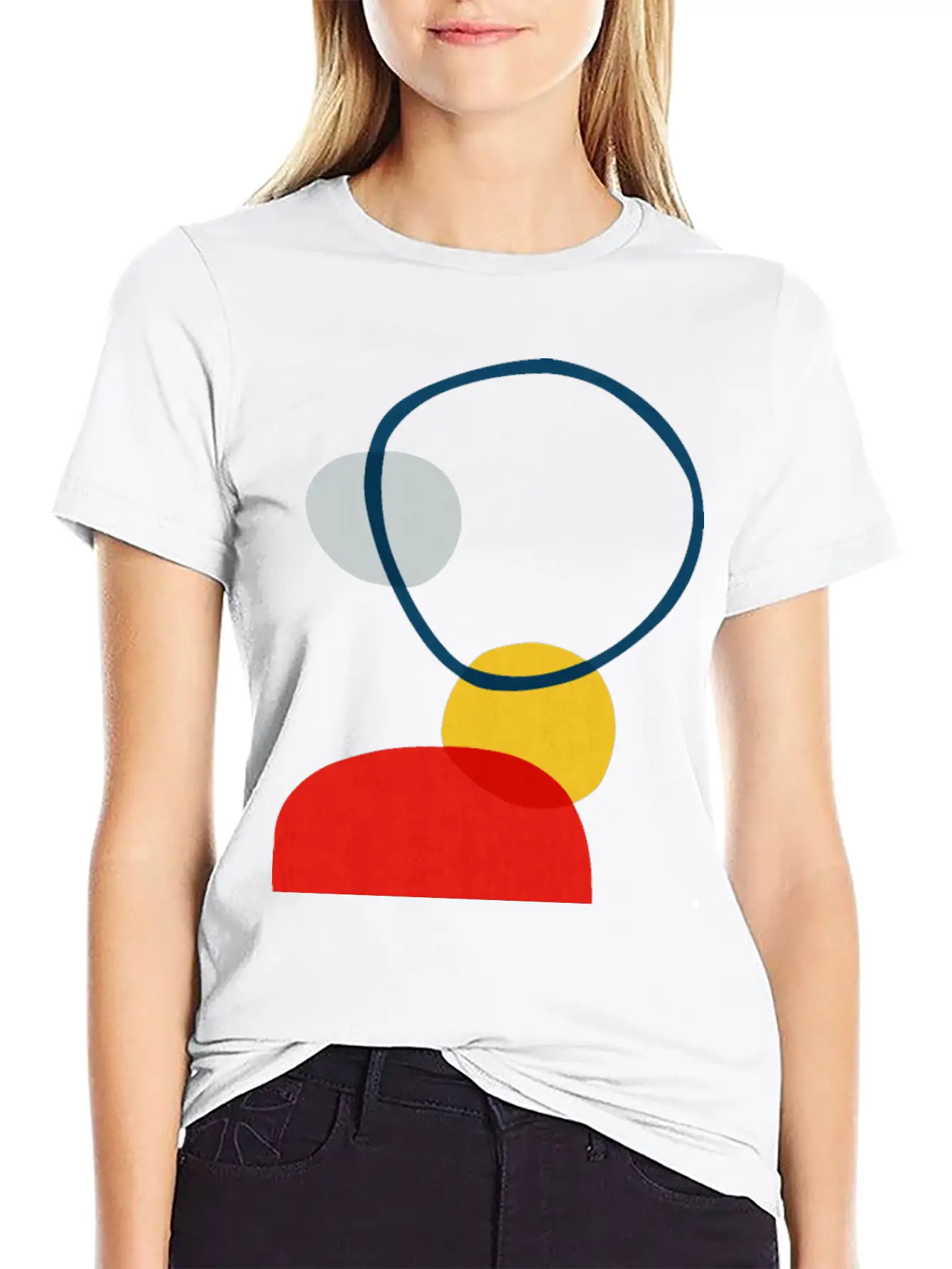 Abstract Shapes 30 Lightweight Cotton T-Shirt – Daily Comfort Graphic Shirt