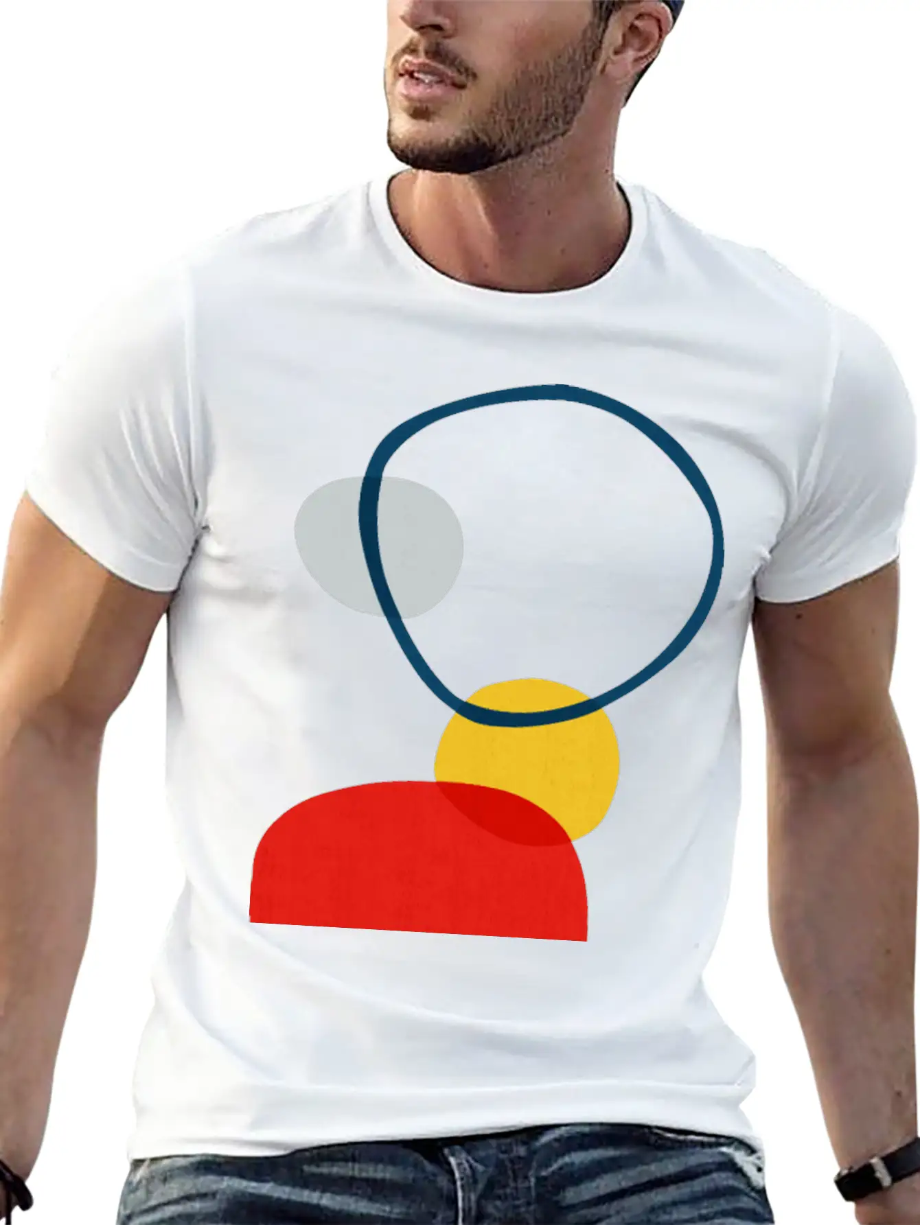 Abstract Shapes 30 Lightweight Cotton T-Shirt – Daily Comfort Graphic Shirt