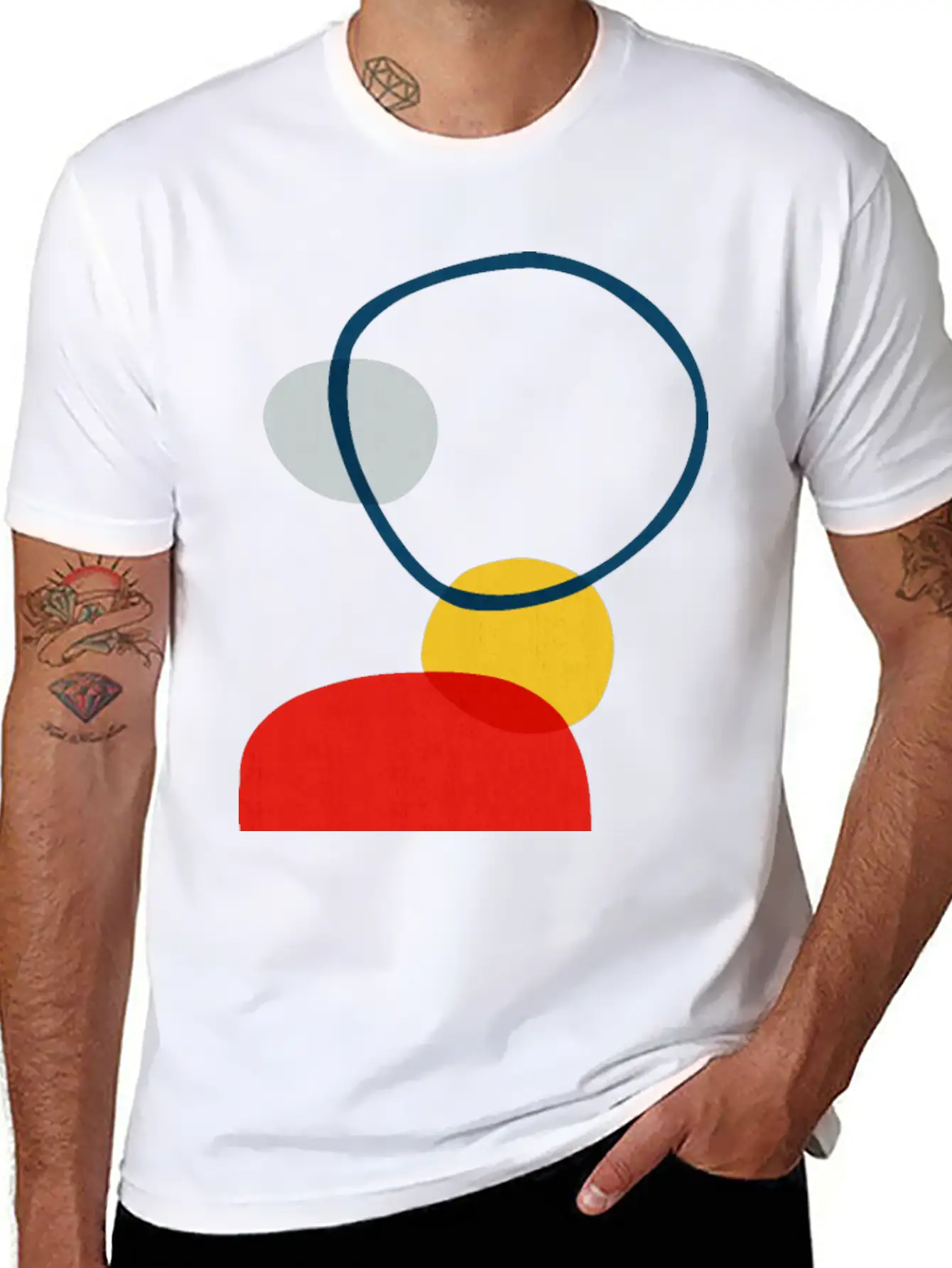 Abstract Shapes 30 Lightweight Cotton T-Shirt – Daily Comfort Graphic Shirt