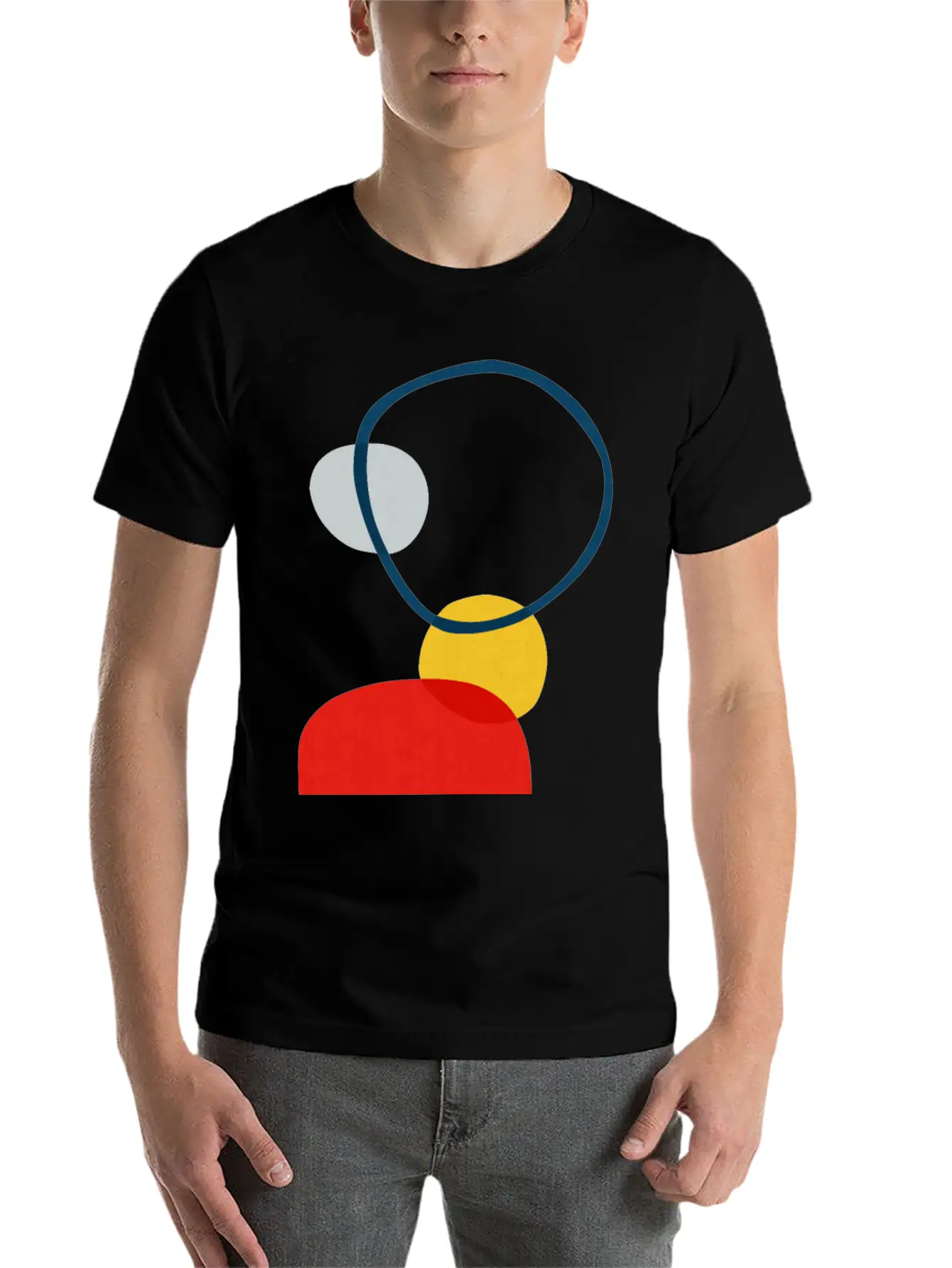 Abstract Shapes 30 Lightweight Cotton T-Shirt – Daily Comfort Graphic Shirt