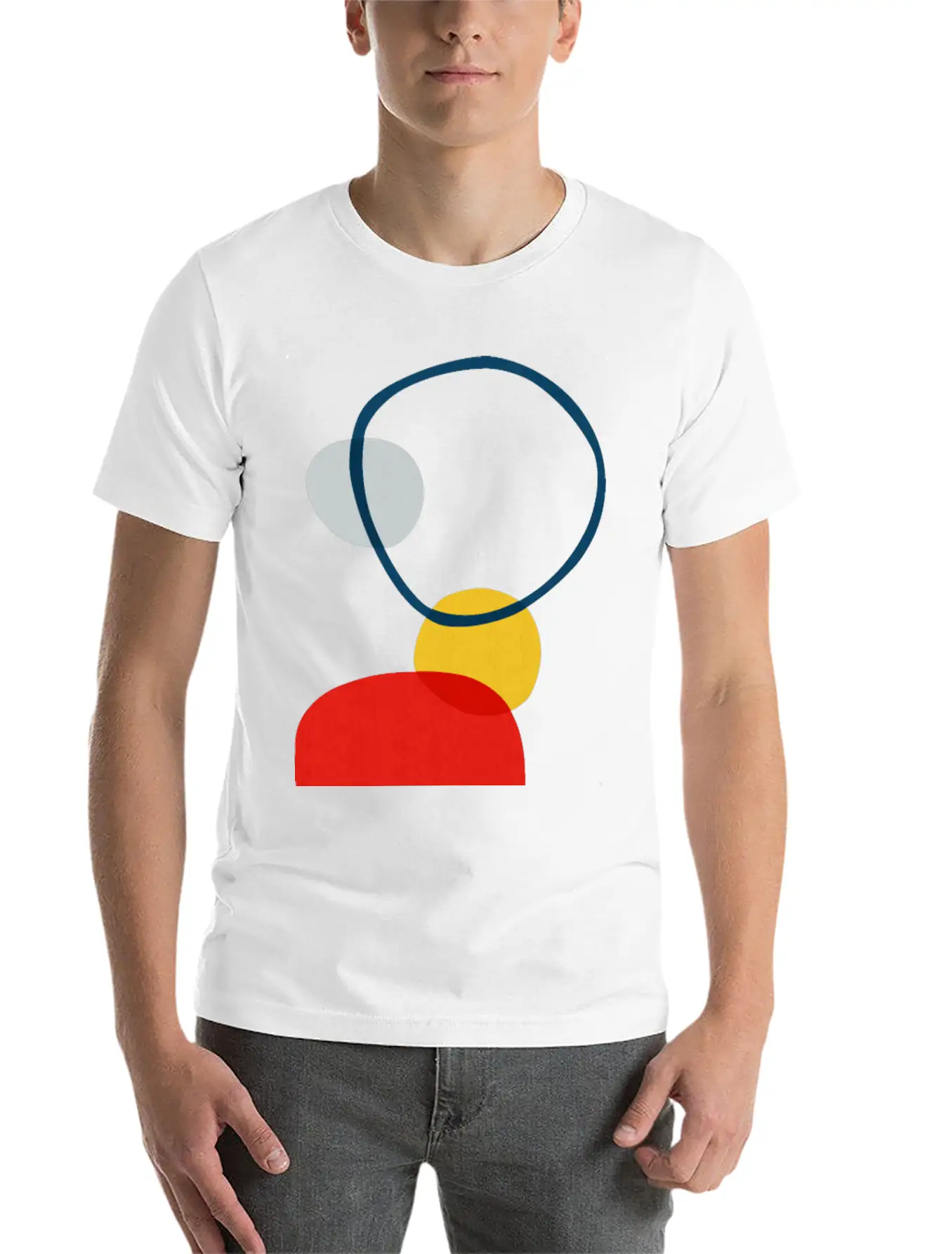 Abstract Shapes 30 Lightweight Cotton T-Shirt – Daily Comfort Graphic Shirt