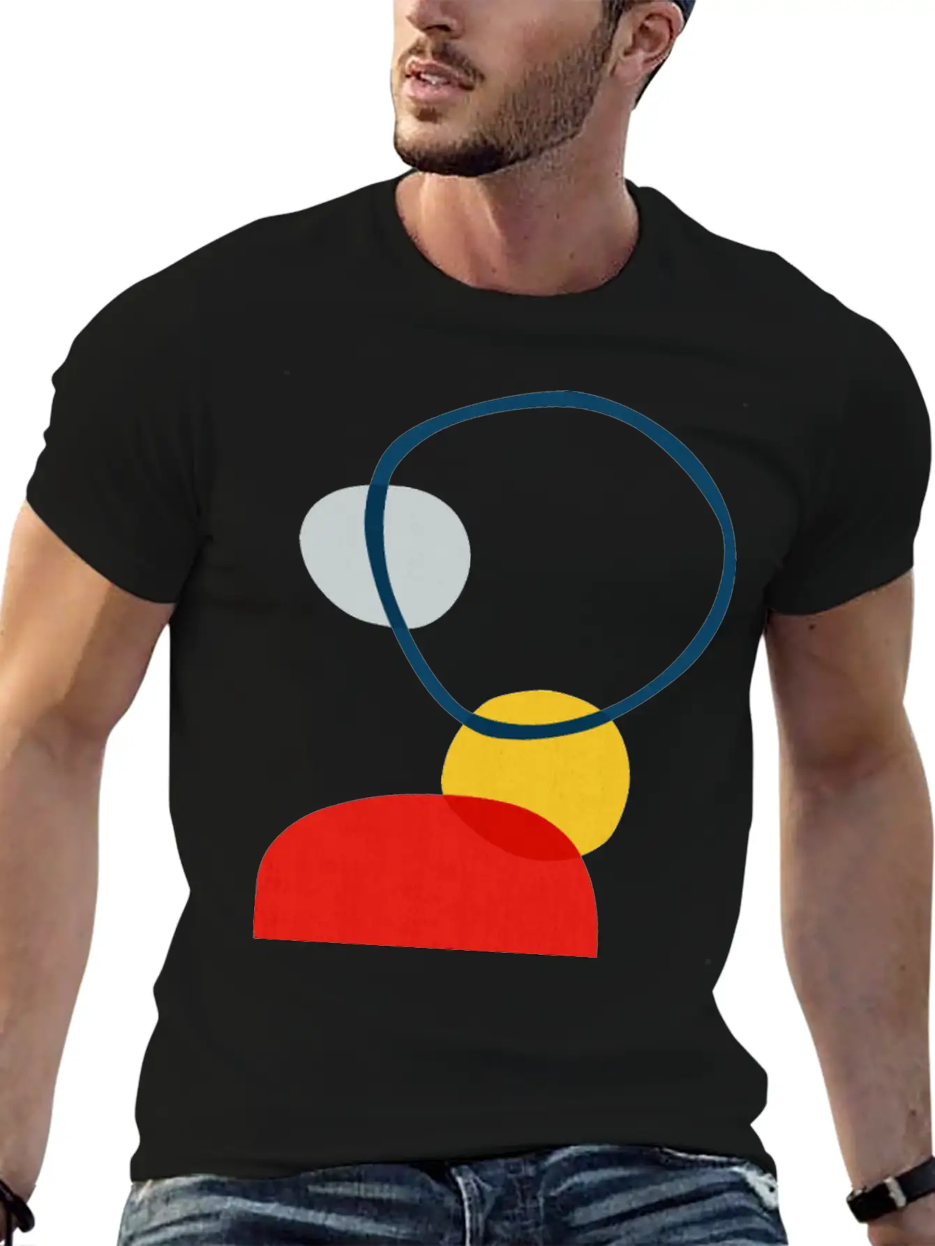 Abstract Shapes 30 Lightweight Cotton T-Shirt – Daily Comfort Graphic Shirt