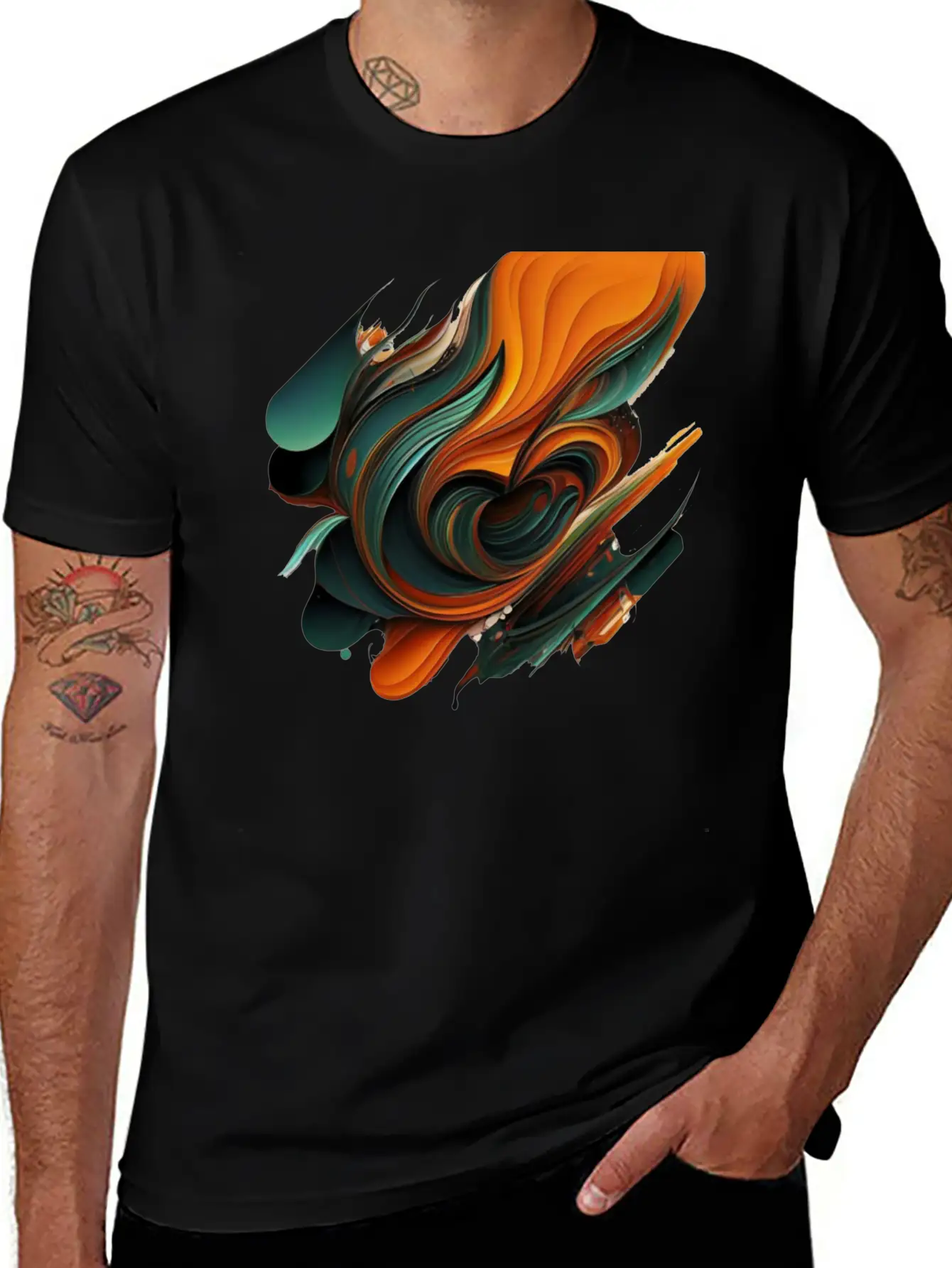 Abstract Shapes Brush 2 Unisex Casual T-Shirt – Clean Design For Daily Comfort