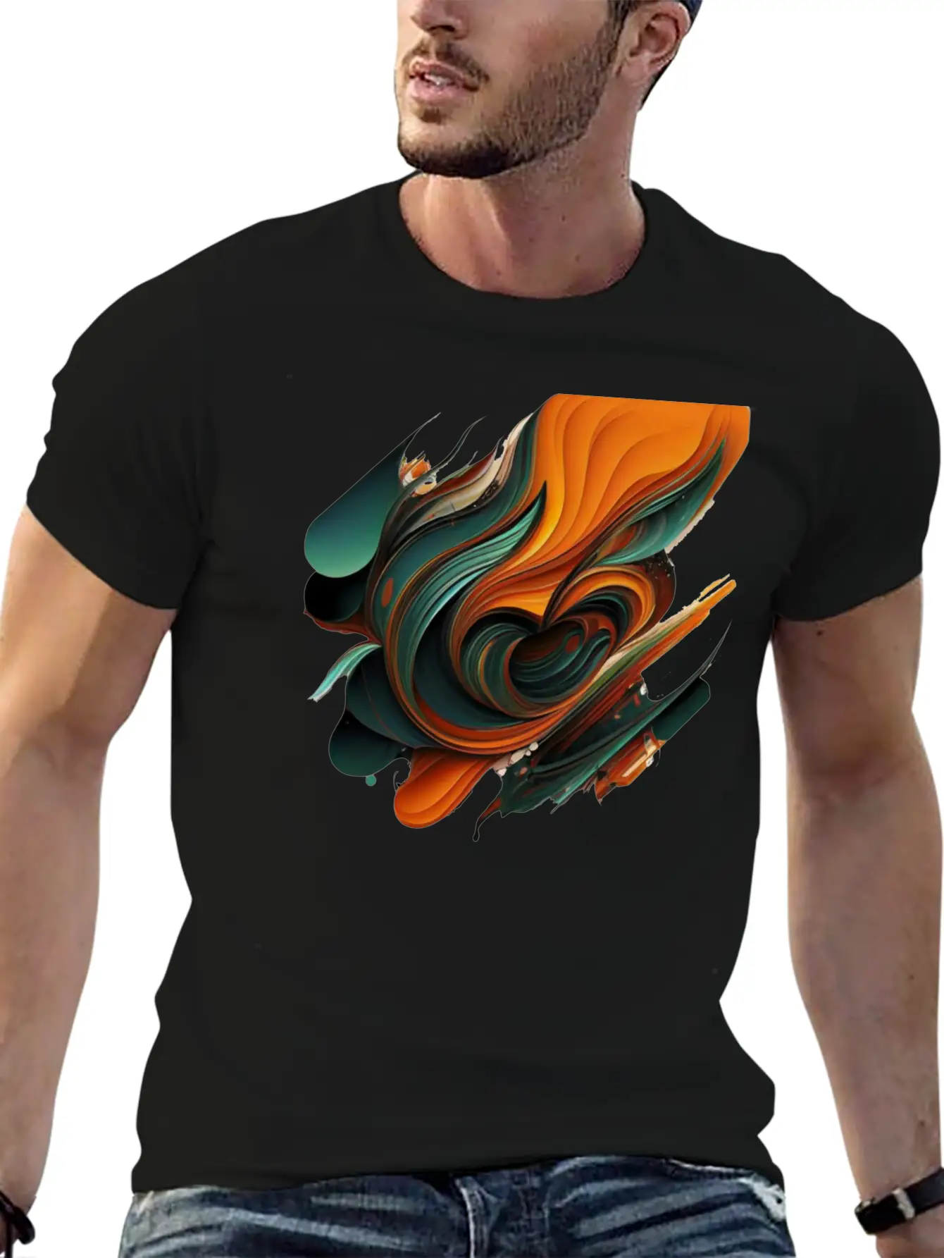 Abstract Shapes Brush 2 Unisex Casual T-Shirt – Clean Design For Daily Comfort