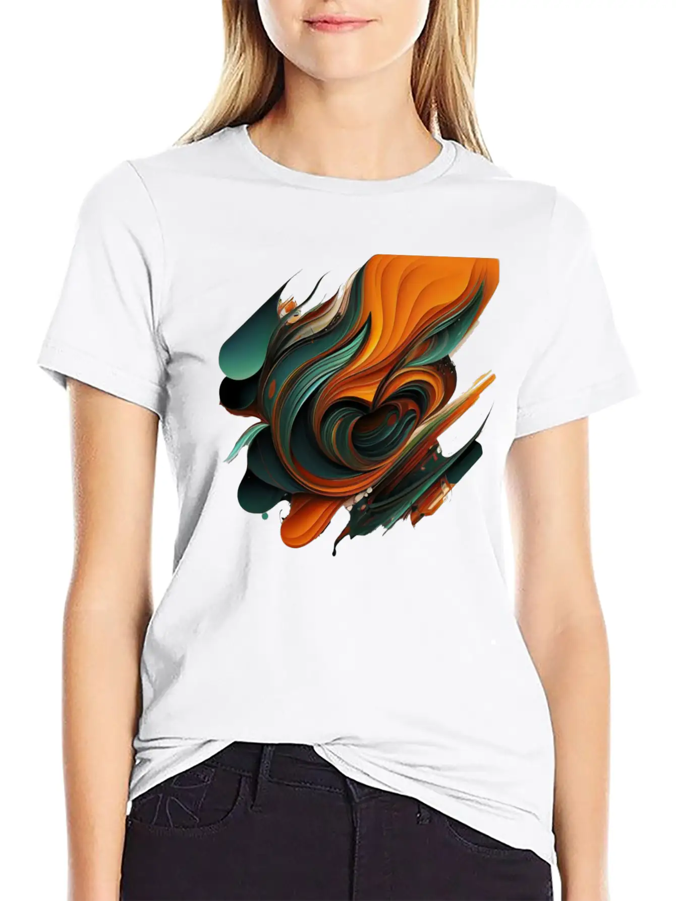 Abstract Shapes Brush 2 Unisex Casual T-Shirt – Clean Design For Daily Comfort