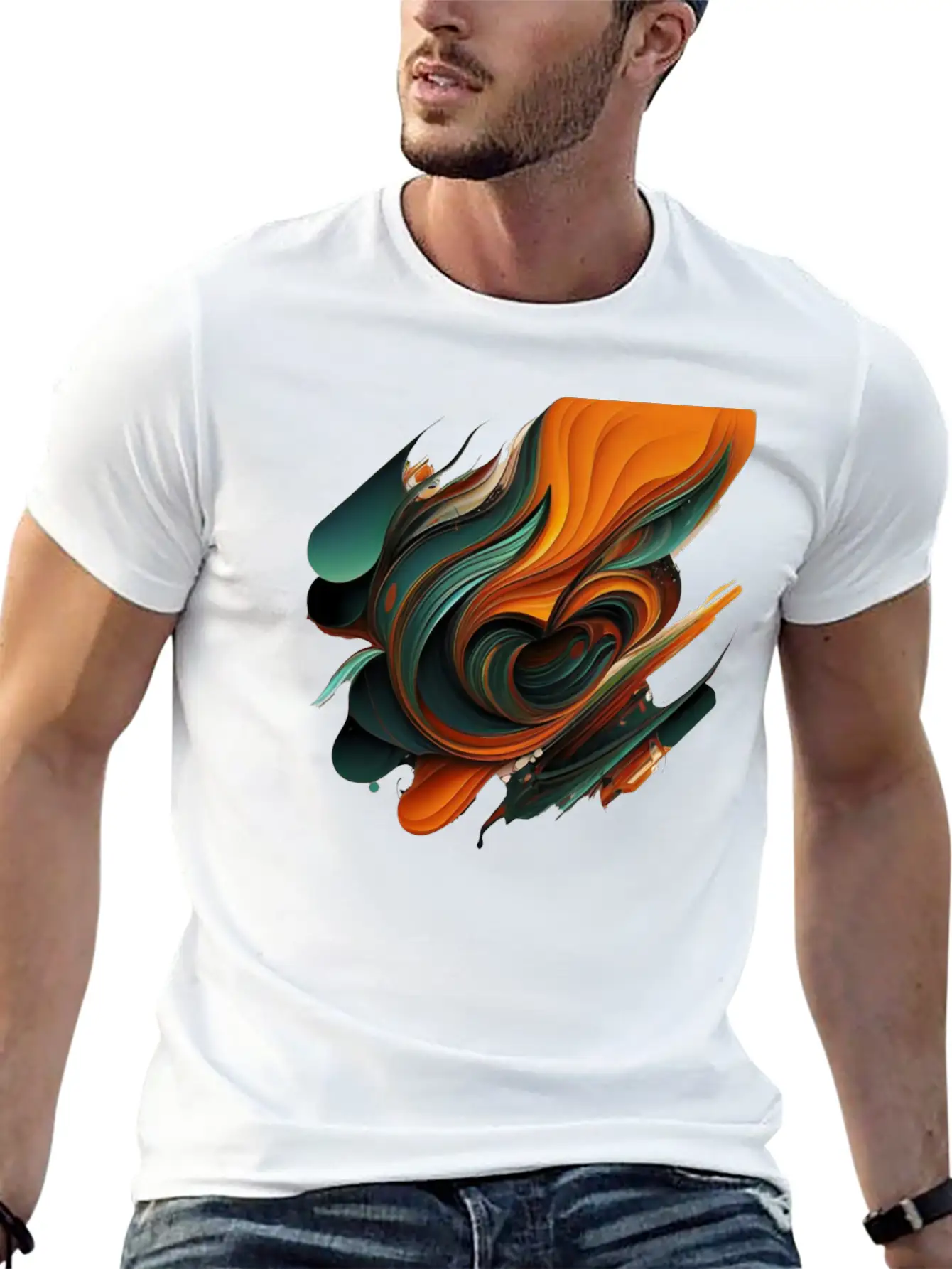 Abstract Shapes Brush 2 Unisex Casual T-Shirt – Clean Design For Daily Comfort