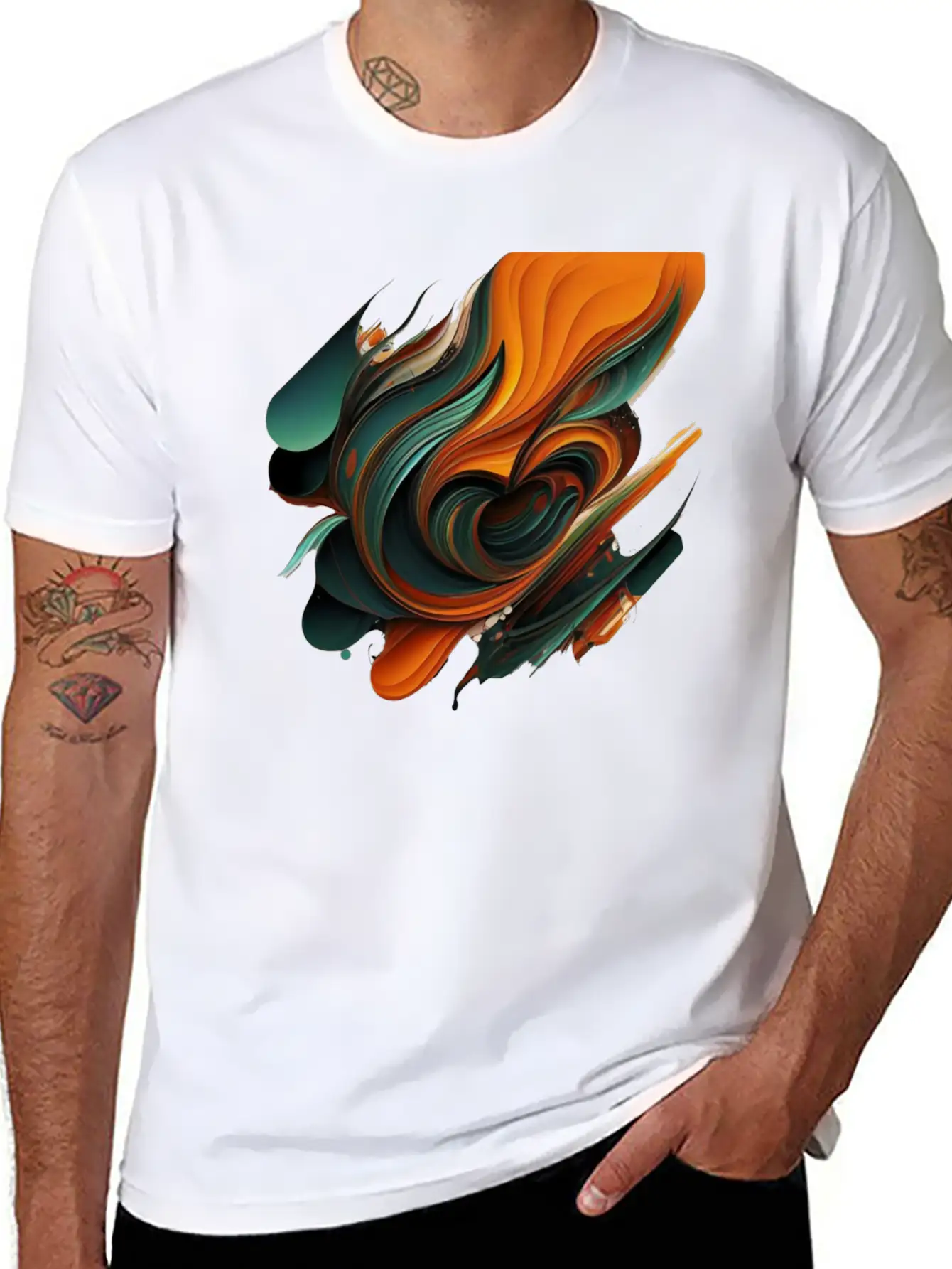 Abstract Shapes Brush 2 Unisex Casual T-Shirt – Clean Design For Daily Comfort