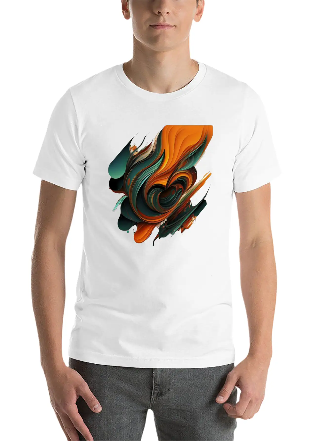 Abstract Shapes Brush 2 Unisex Casual T-Shirt – Clean Design For Daily Comfort