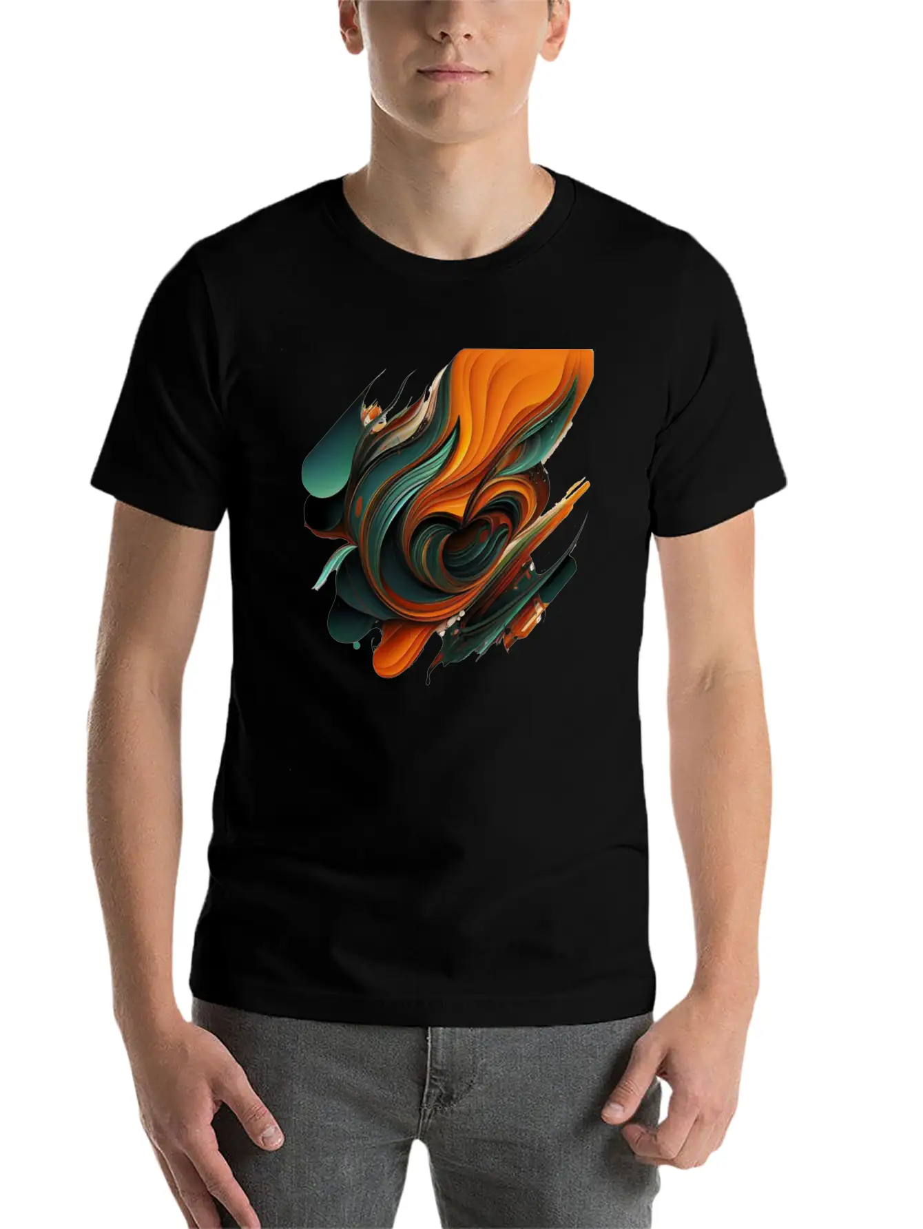 Abstract Shapes Brush 2 Unisex Casual T-Shirt – Clean Design For Daily Comfort