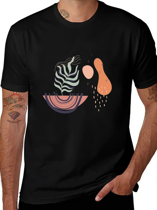 Abstract Shapes Digital Design 19 Stylish Everyday T-Shirt – Unisex Basic Cotton Tee