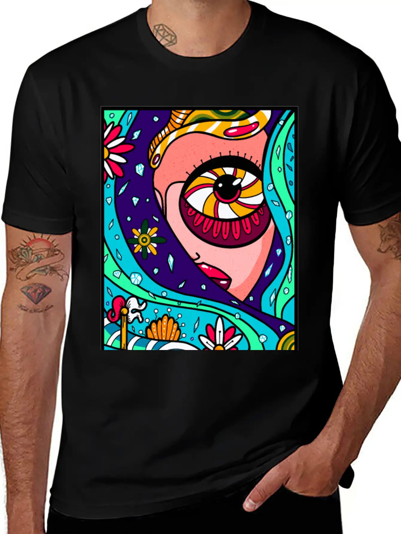 Abstract Sky Basic Graphic T-Shirt – Daily Comfort In Soft Cotton