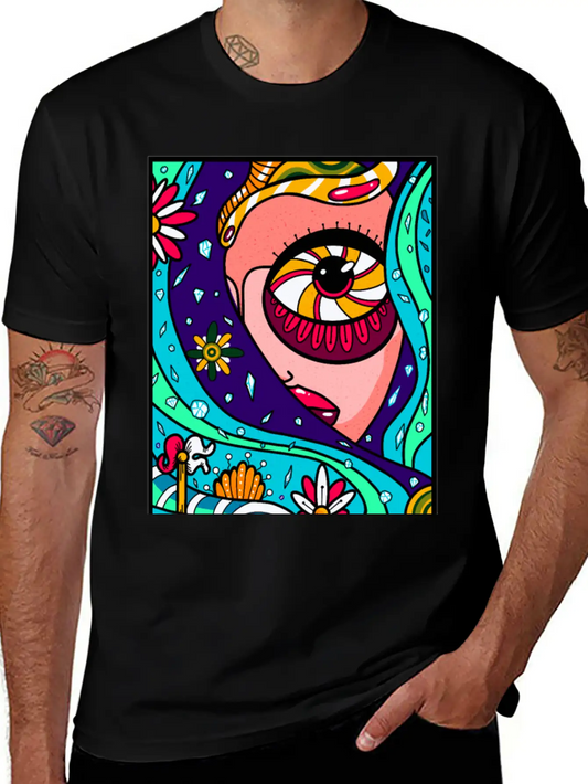 Abstract Sky Basic Graphic T-Shirt – Daily Comfort In Soft Cotton