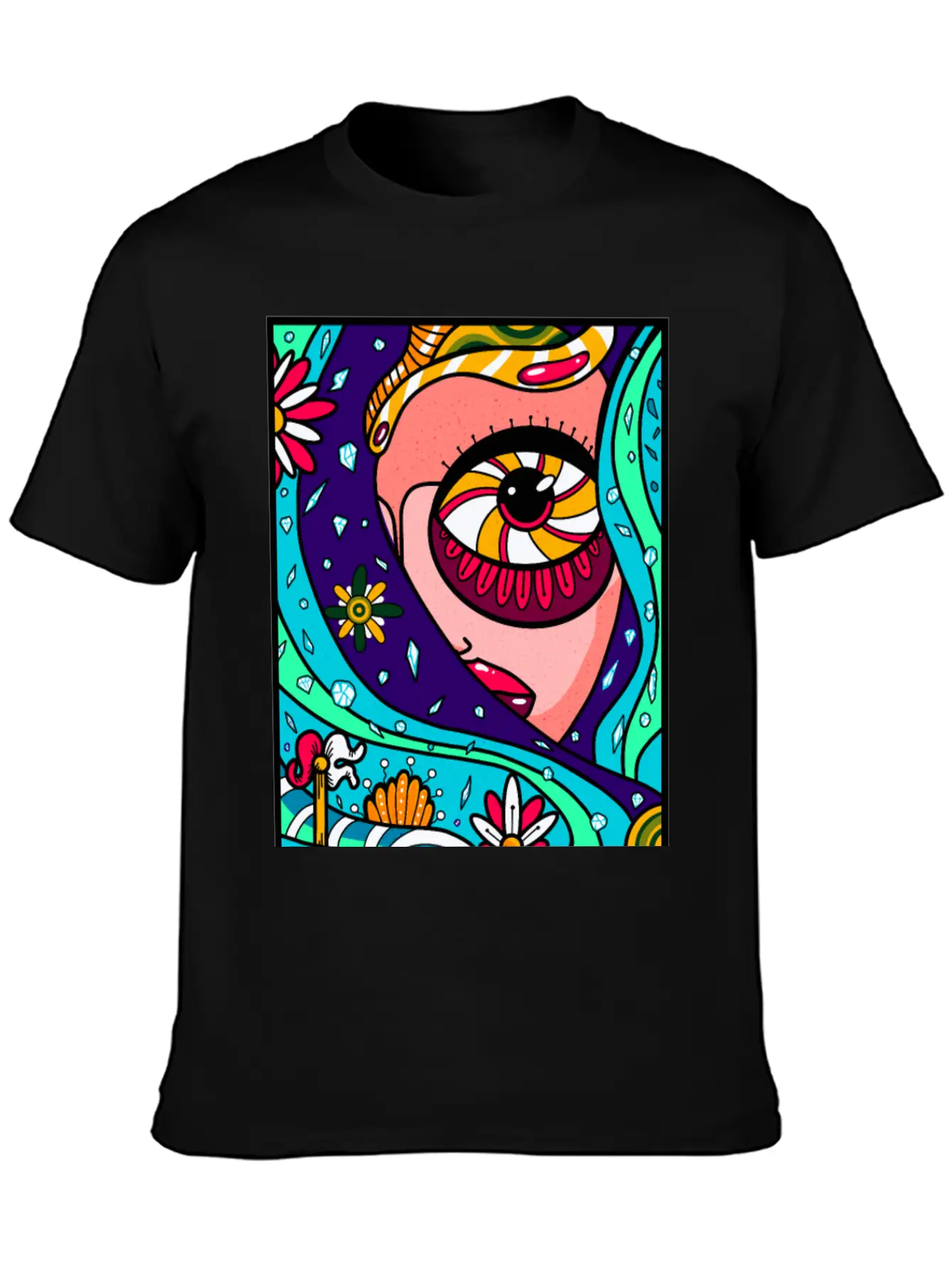 Abstract Sky Basic Graphic T-Shirt – Daily Comfort In Soft Cotton