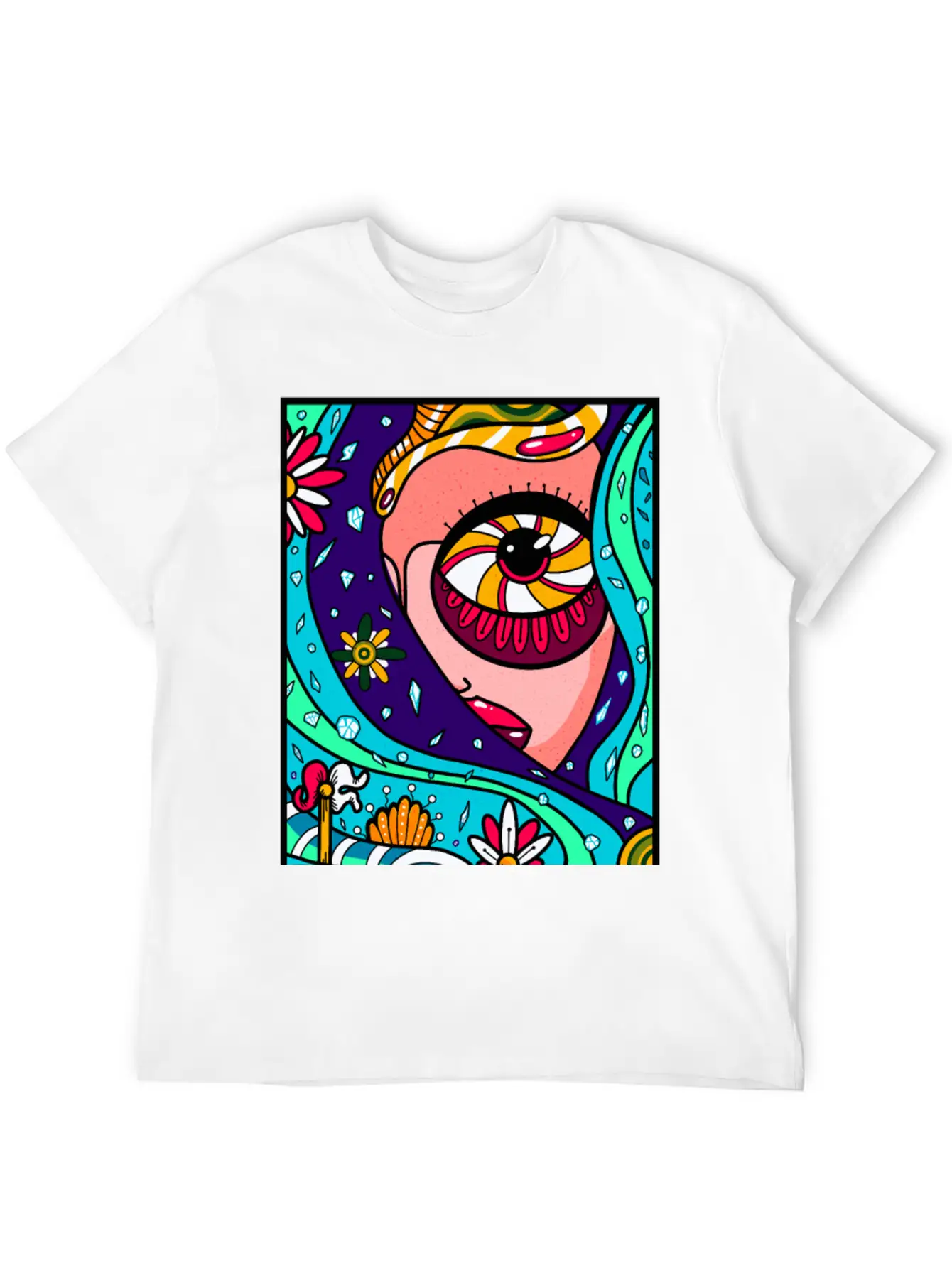 Abstract Sky Basic Graphic T-Shirt – Daily Comfort In Soft Cotton
